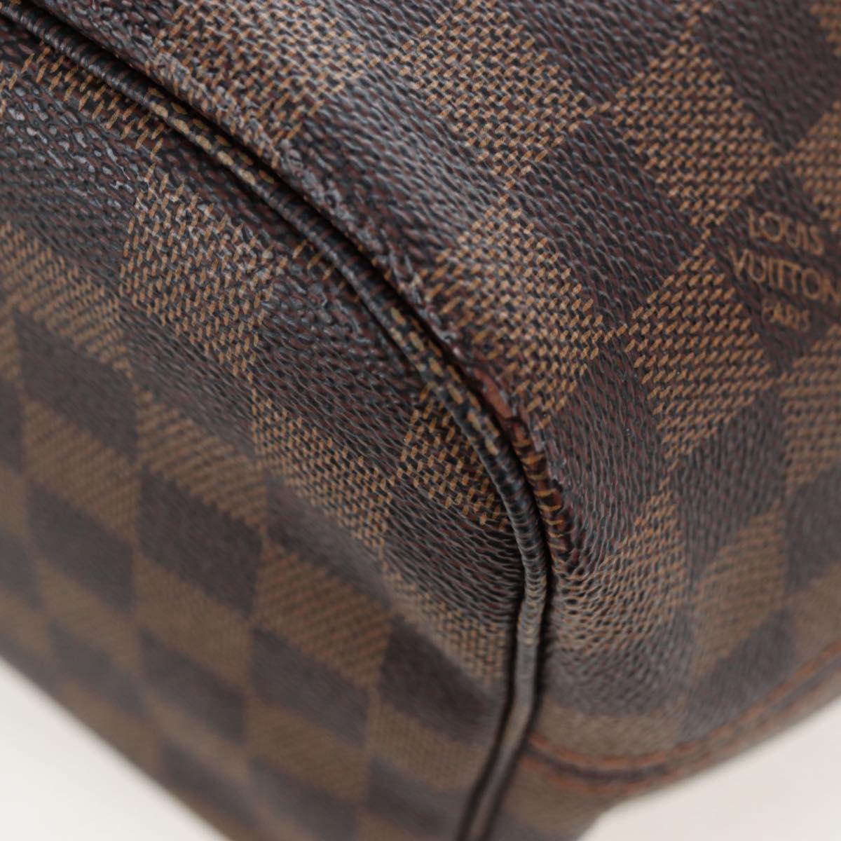 LOUIS VUITTON Damier Ebene Rose valerine Neverfull MM Bag N41603 Auth am12129M