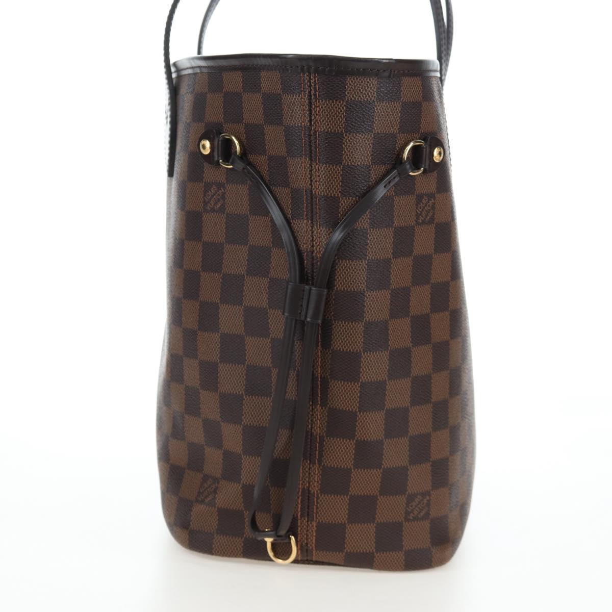 LOUIS VUITTON Damier Ebene Rose valerine Neverfull MM Bag N41603 Auth am12129M