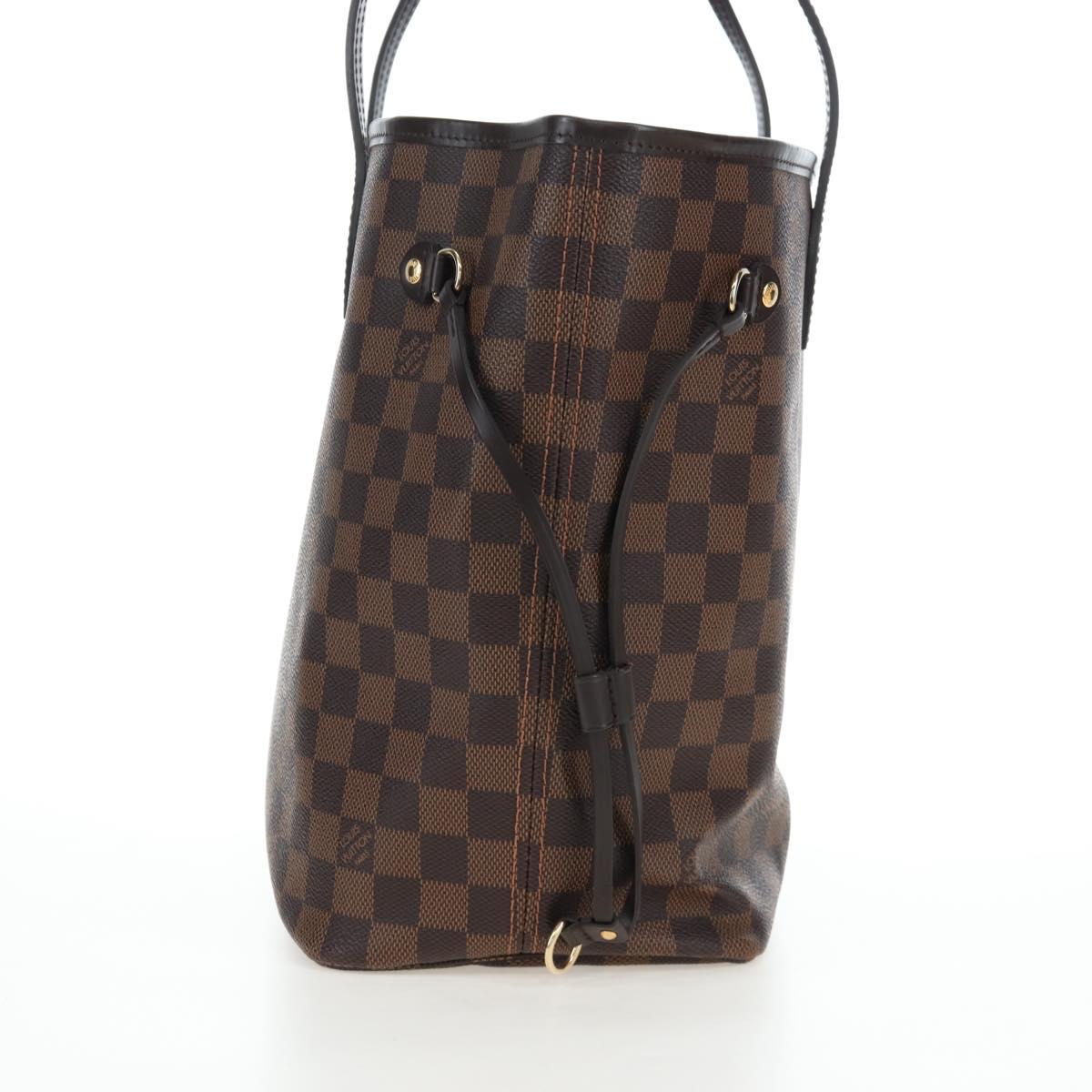 LOUIS VUITTON Damier Ebene Rose valerine Neverfull MM Bag N41603 Auth am12129M
