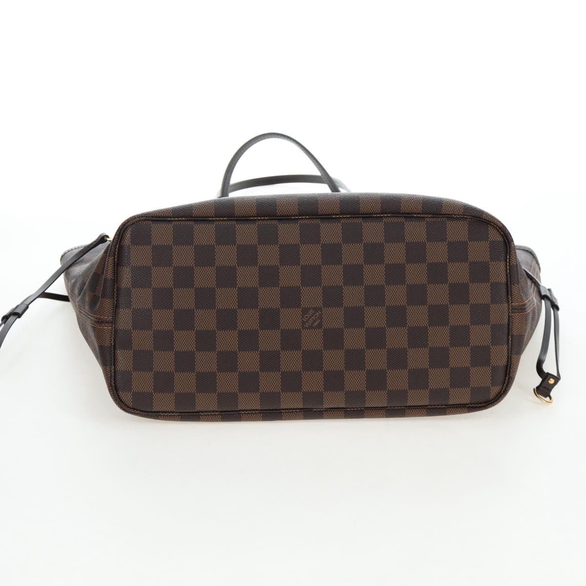 LOUIS VUITTON Damier Ebene Rose valerine Neverfull MM Bag N41603 Auth am12129M