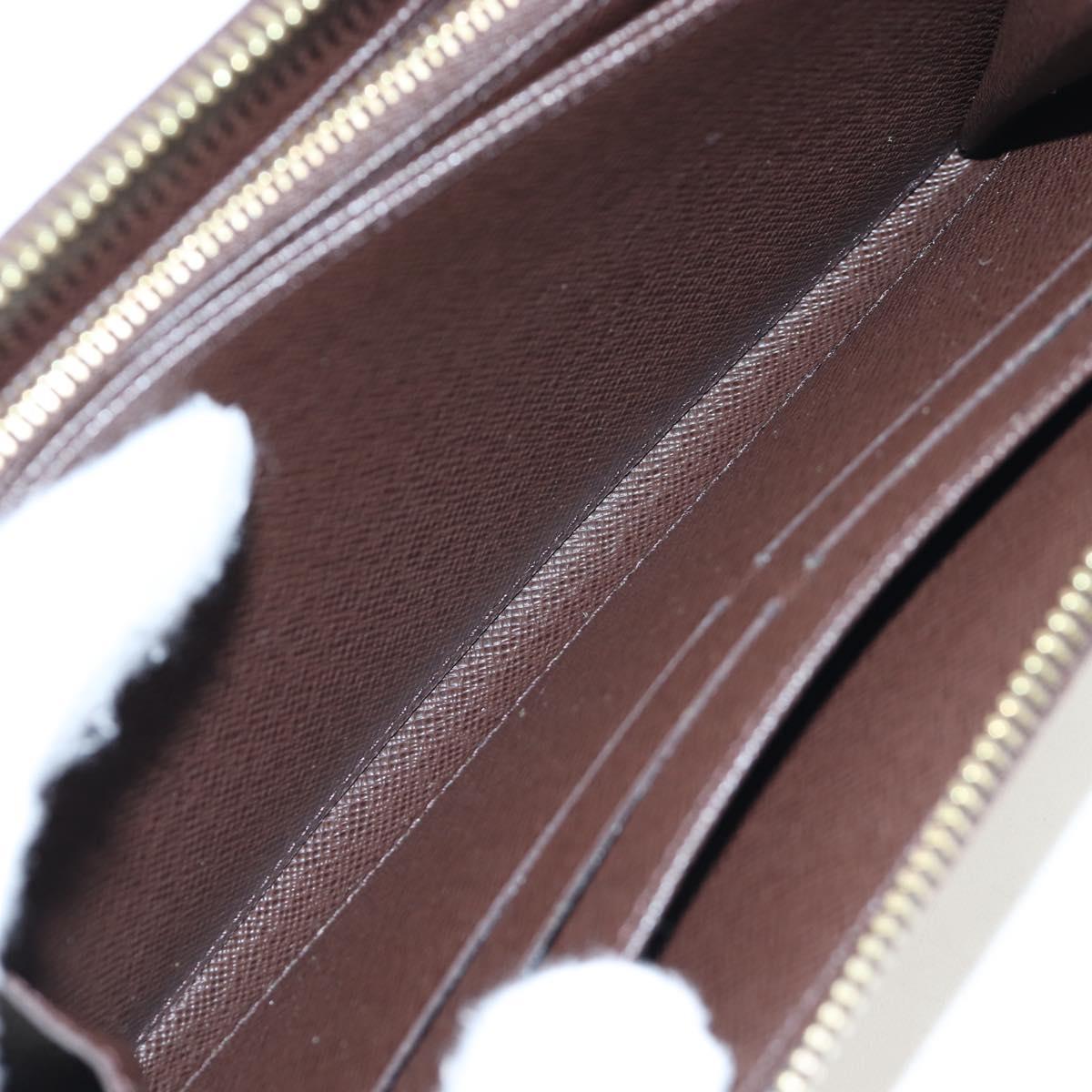 LOUIS VUITTON Damier Ebene Zippy Wallet Long Wallet N41661 LV Auth am12132V