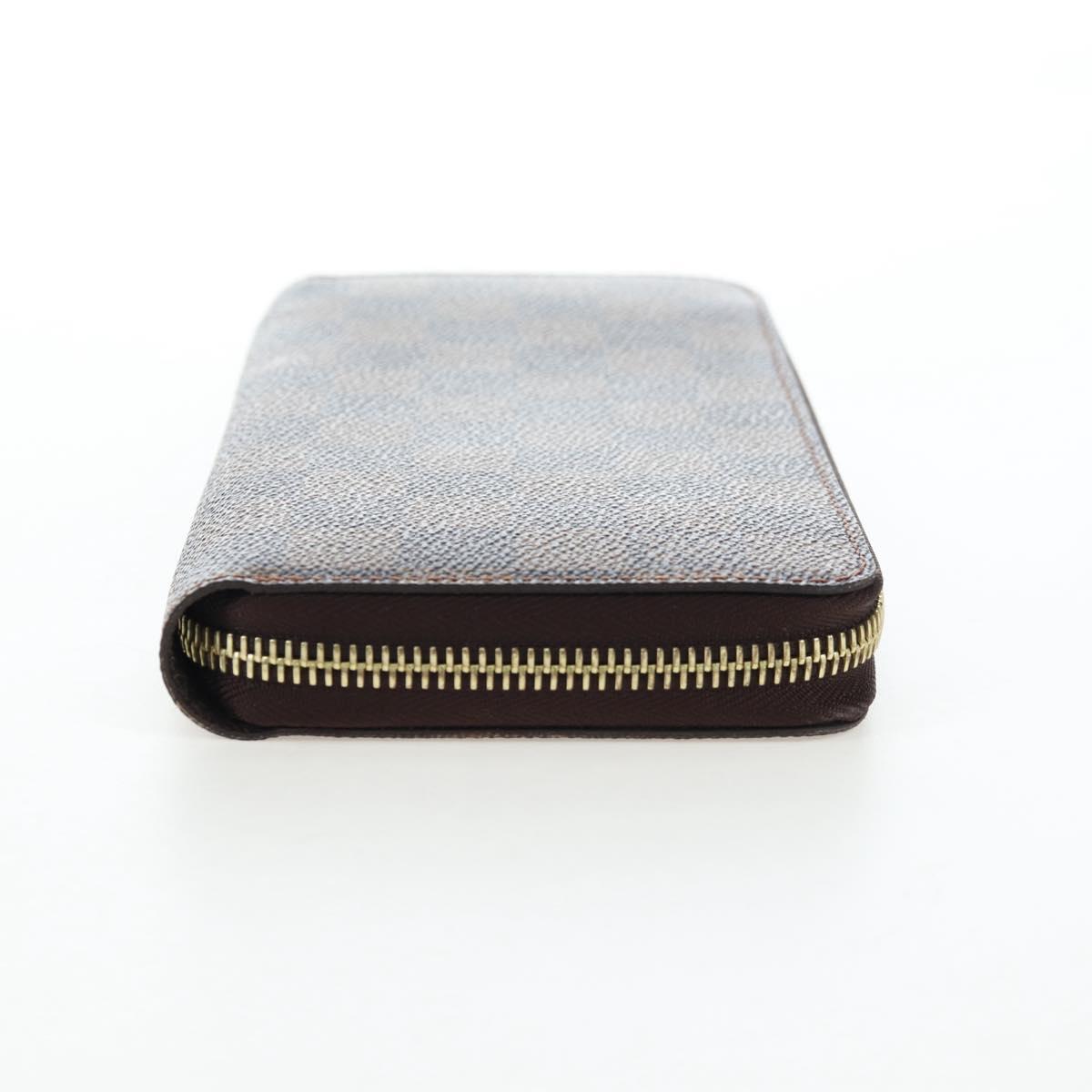 LOUIS VUITTON Damier Ebene Zippy Wallet Long Wallet N41661 LV Auth am12132V