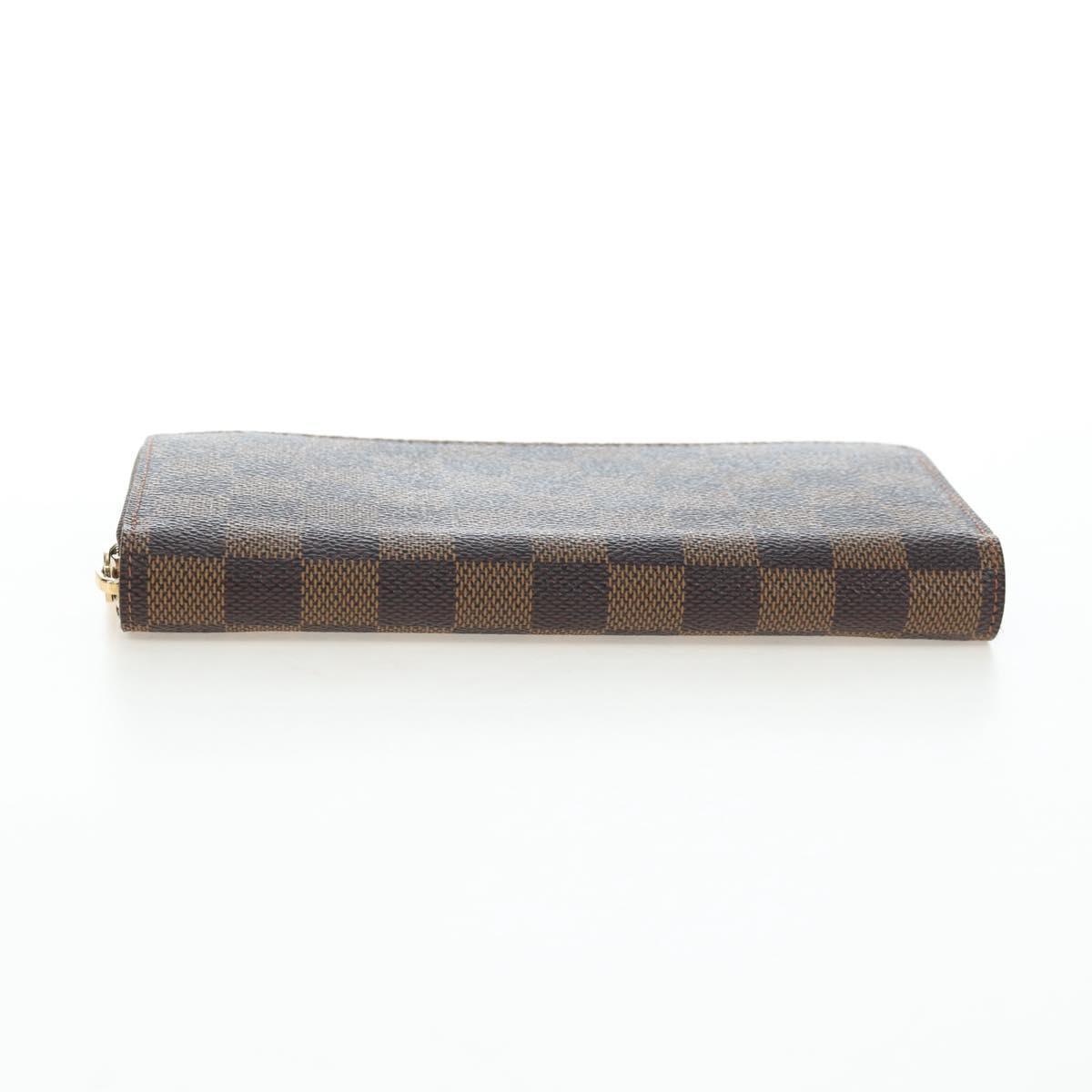 LOUIS VUITTON Damier Ebene Zippy Wallet Long Wallet N41661 LV Auth am12132V