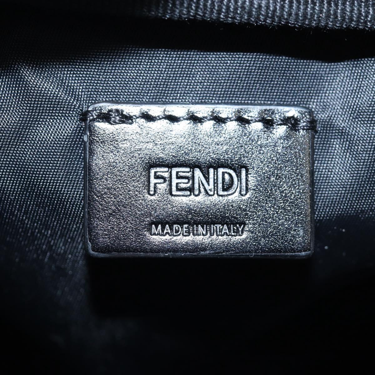 FENDI Zucca Canvas Clutch Bag Black Brown Auth am12138V