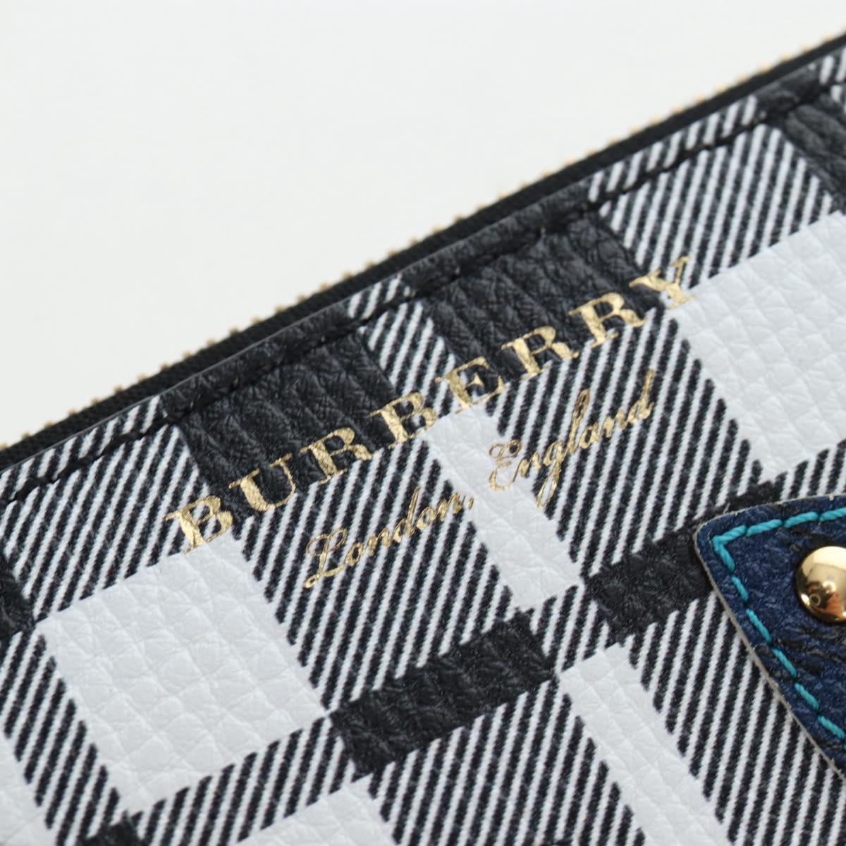 BURBERRY Christine Applique Round Wallet Leather Multicolor Gold Auth am12140V
