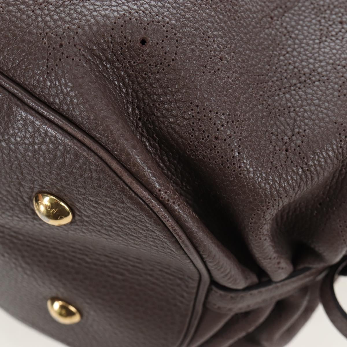 LOUIS VUITTON Monogram Punching Mahina XL Bag Leather Brown M95714 Auth am12145V