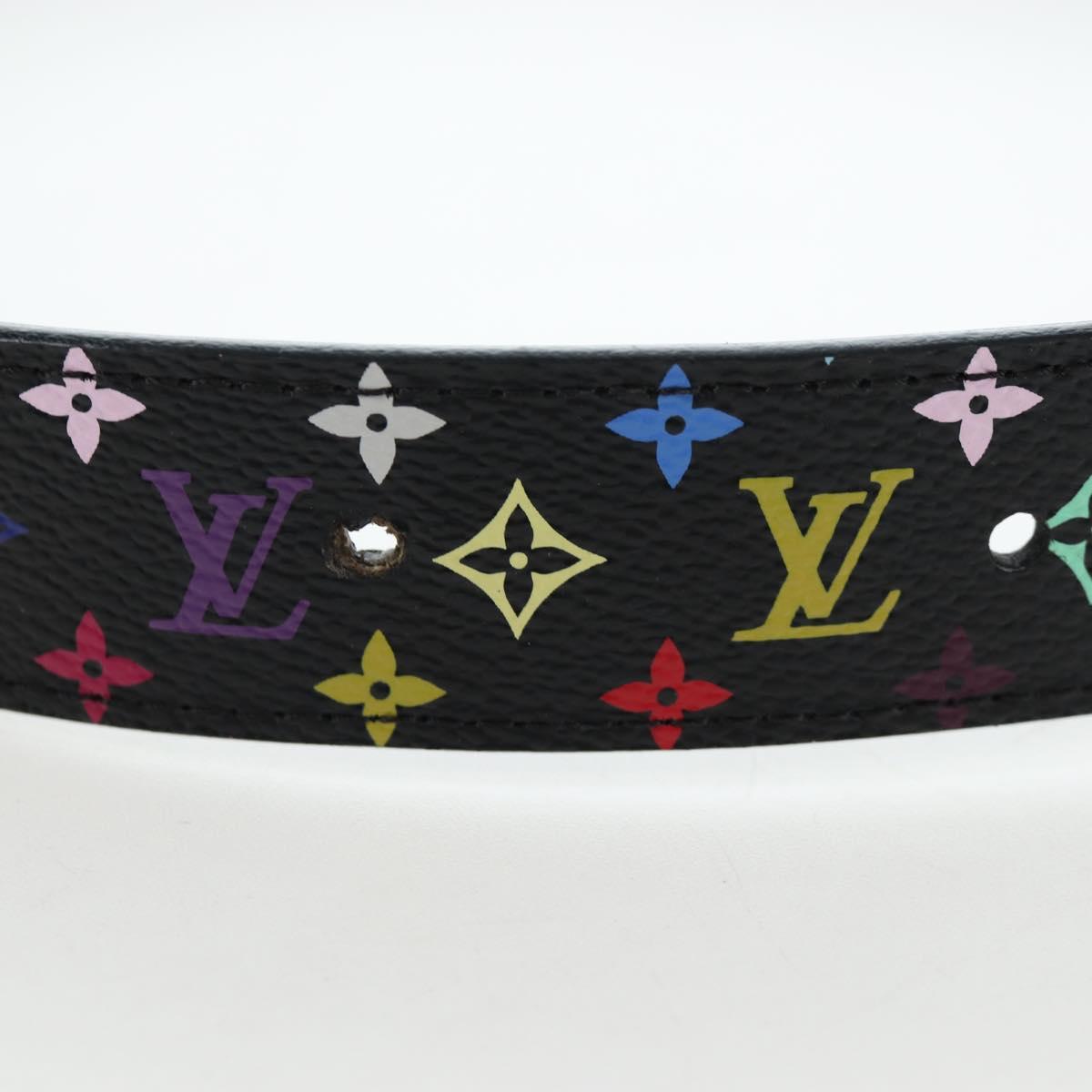 LOUIS VUITTON Multicolor Ceinture LV Cut Belt Black LV Auth am12148A