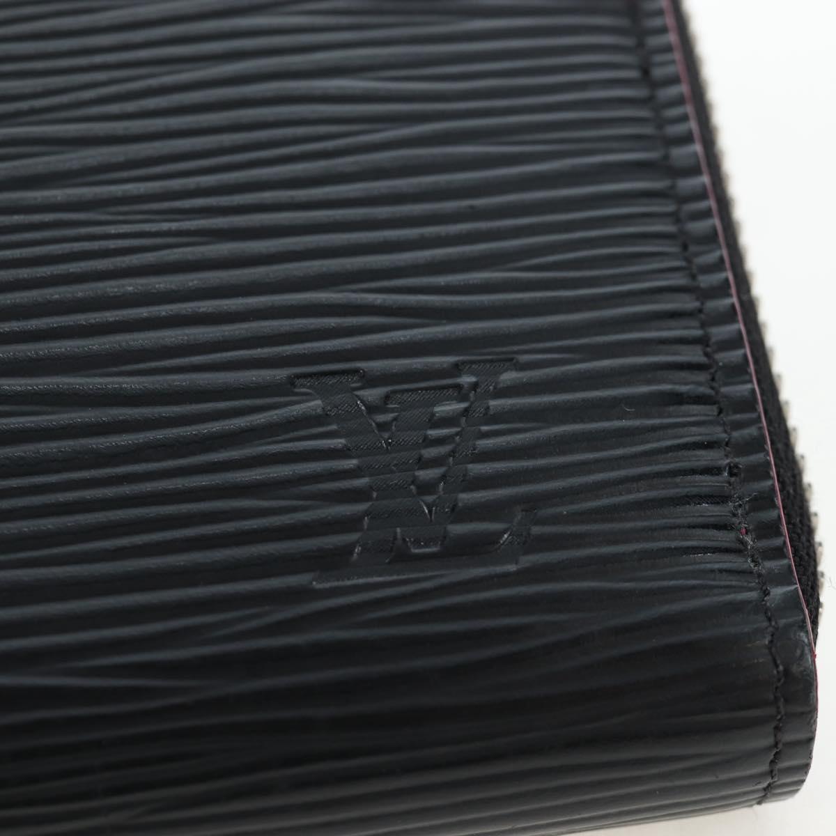 LOUIS VUITTON Epi Portefeuille Clemence Long Wallet Black M62968 Auth am12154M
