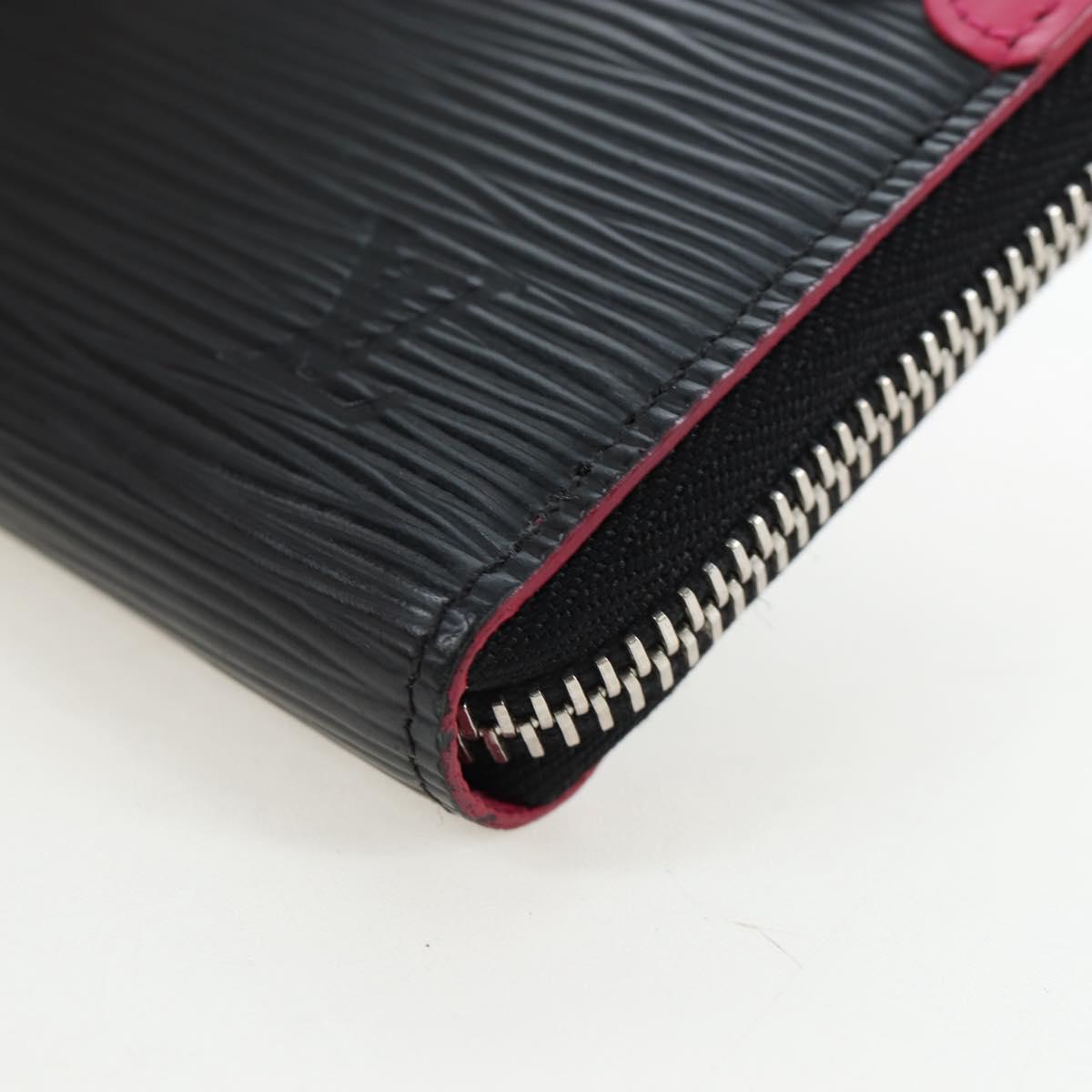 LOUIS VUITTON Epi Portefeuille Clemence Long Wallet Black M62968 Auth am12154M