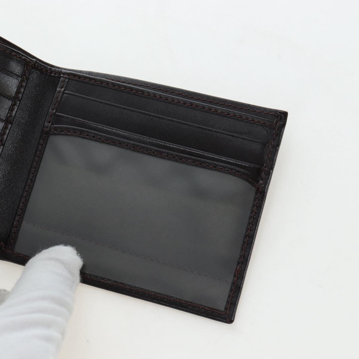 FENDI Zucca Canvas Bifold Wallet Black Brown Auth am12162V