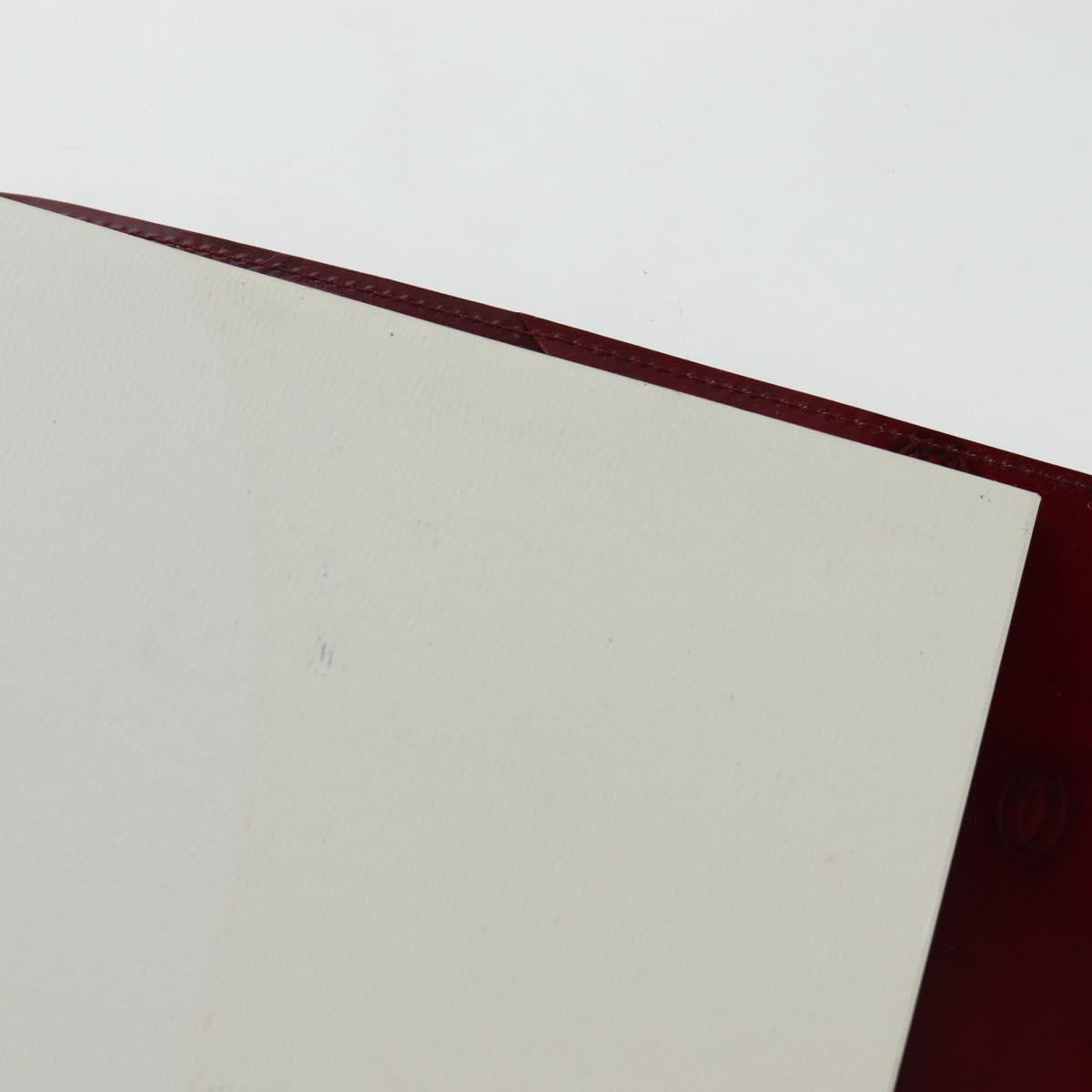 CARTIER Happy Birthday Note Cover Patent leather Bordeaux Gold Auth am12165V
