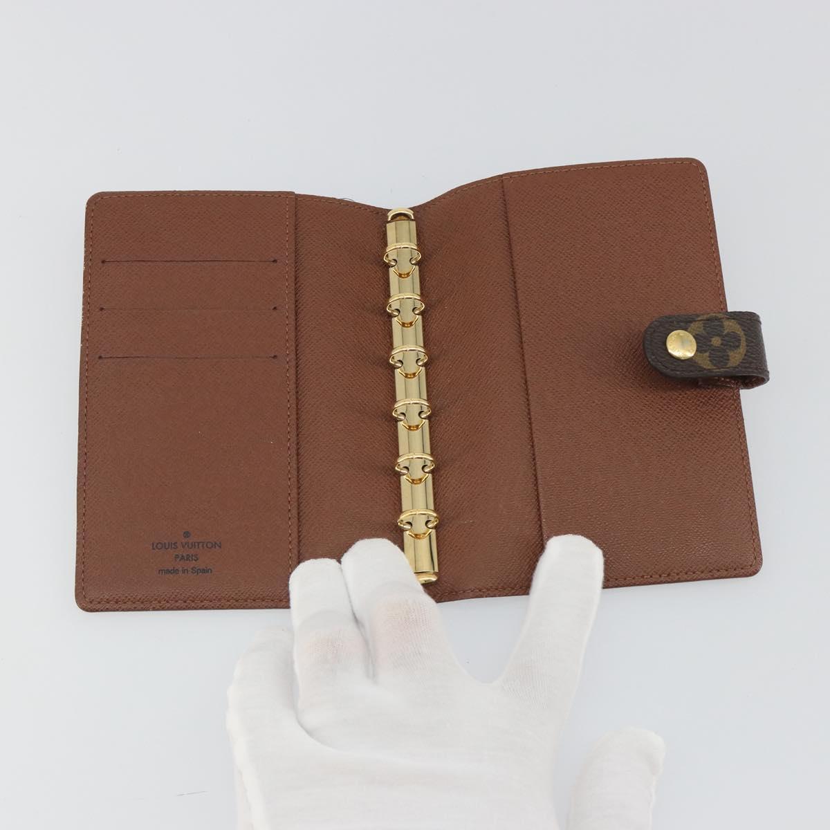 LOUIS VUITTON Monogram Agenda PM Day Planner Cover R20005 LV Auth am12167A