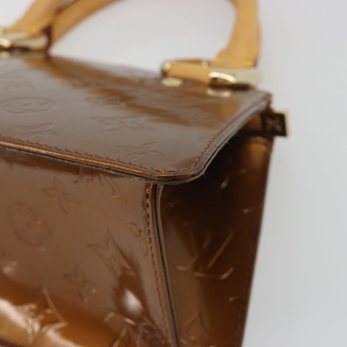 LOUIS VUITTON Monogram Vernis Mini Forsythe Hand Bag Bronze M91120 Auth am12170A