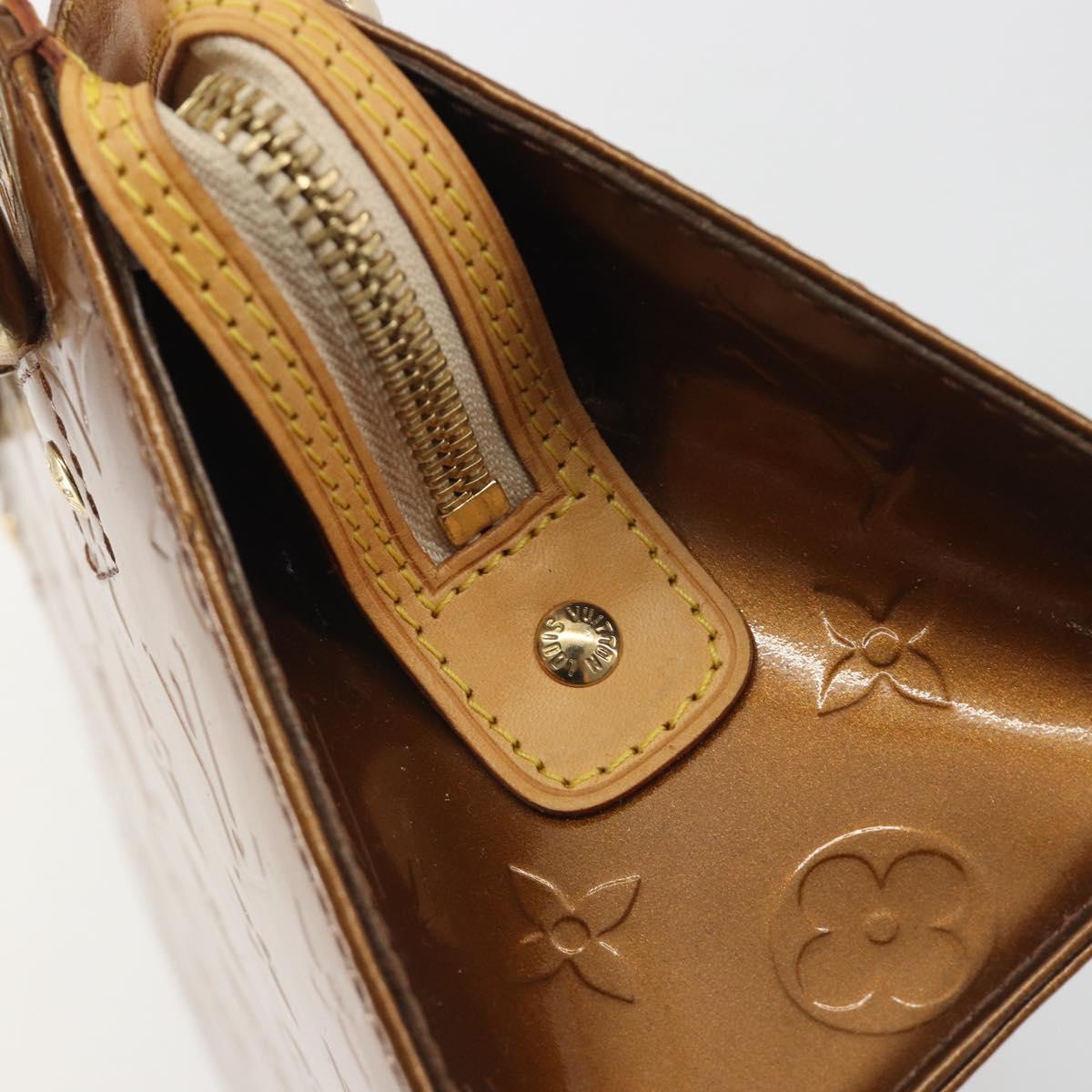 LOUIS VUITTON Monogram Vernis Mini Forsythe Hand Bag Bronze M91120 Auth am12170A