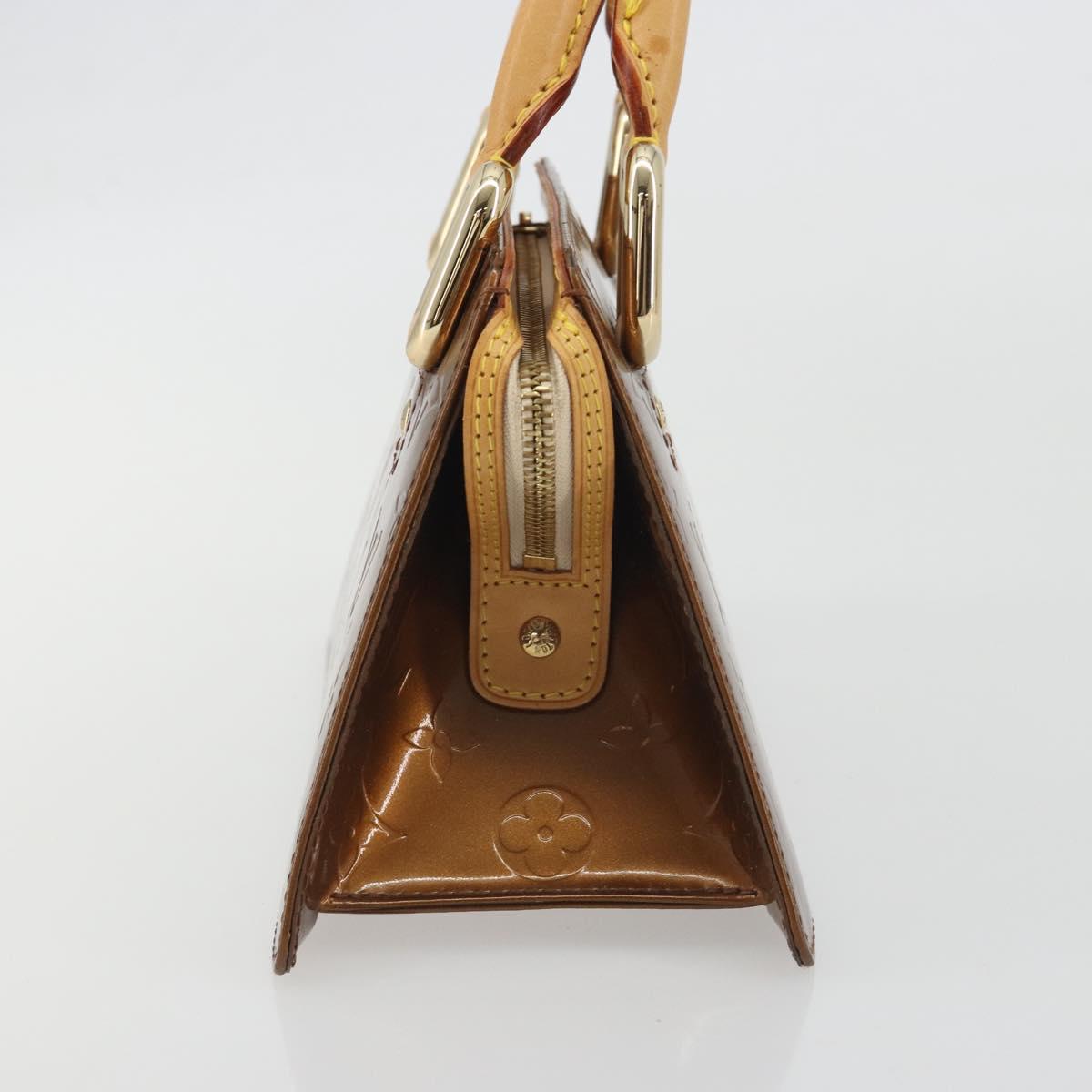 LOUIS VUITTON Monogram Vernis Mini Forsythe Hand Bag Bronze M91120 Auth am12170A