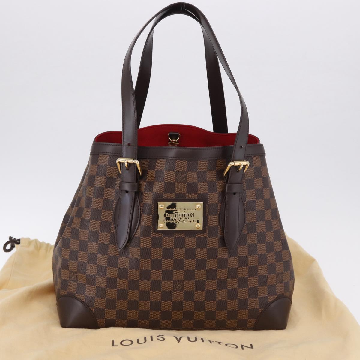 LOUIS VUITTON Damier Ebene Hampstead MM Tote Bag N51204 LV Auth am12171V