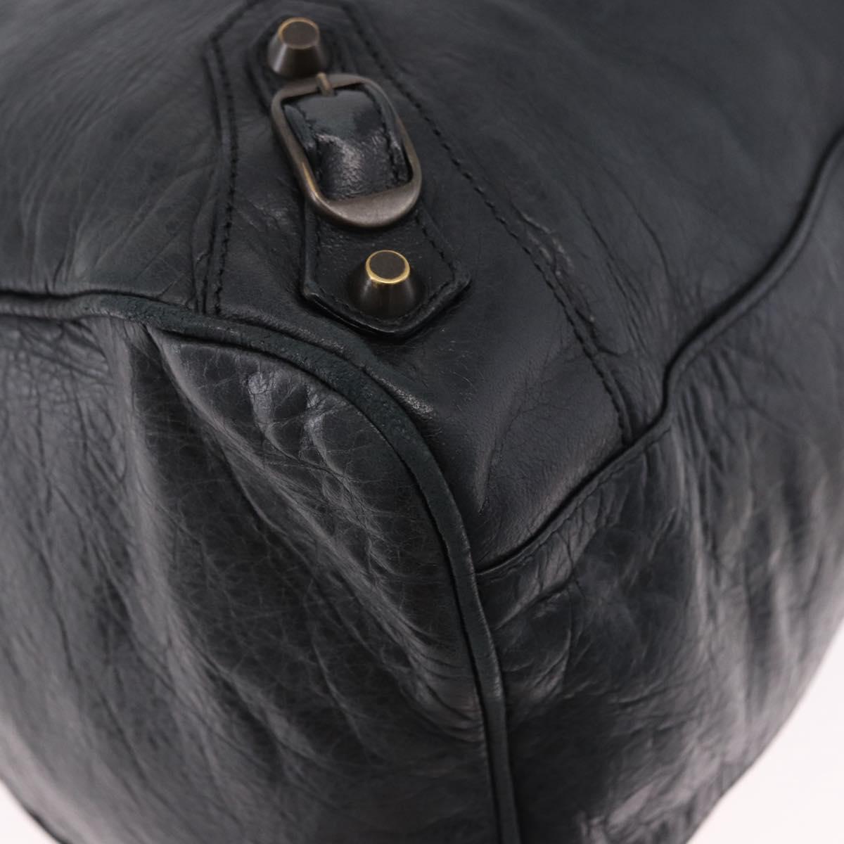 BALENCIAGA The Vero Hand Bag Leather 2way Navy 235216 Auth am12179V