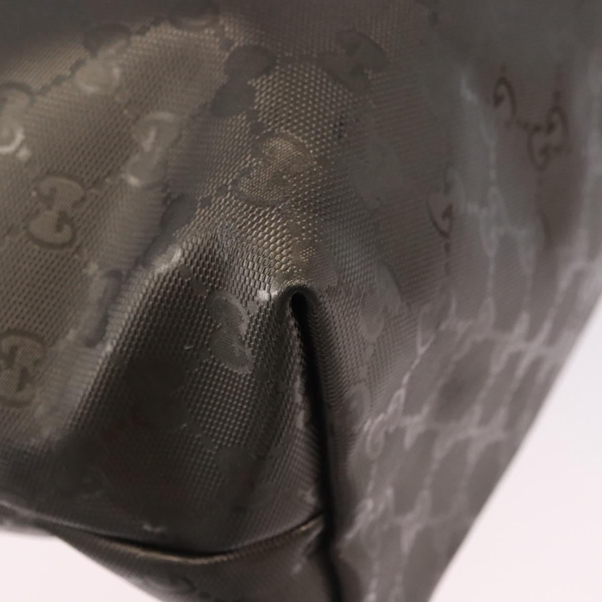 GUCCI GG implementation Tote Bag PVC Gray 211120 Auth am12189V