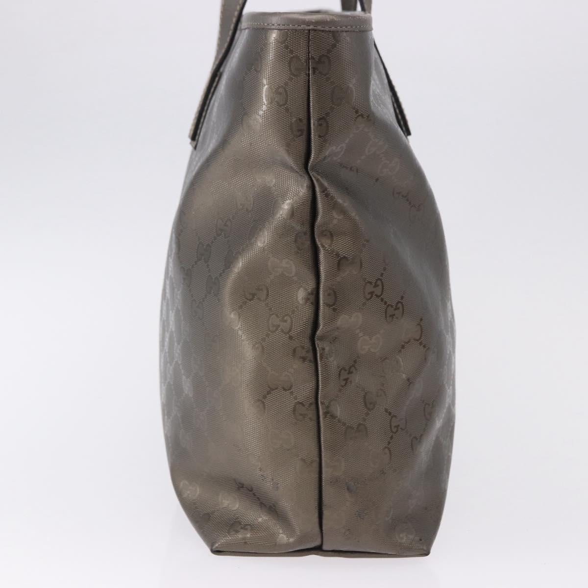 GUCCI GG implementation Tote Bag PVC Gray 211120 Auth am12189V