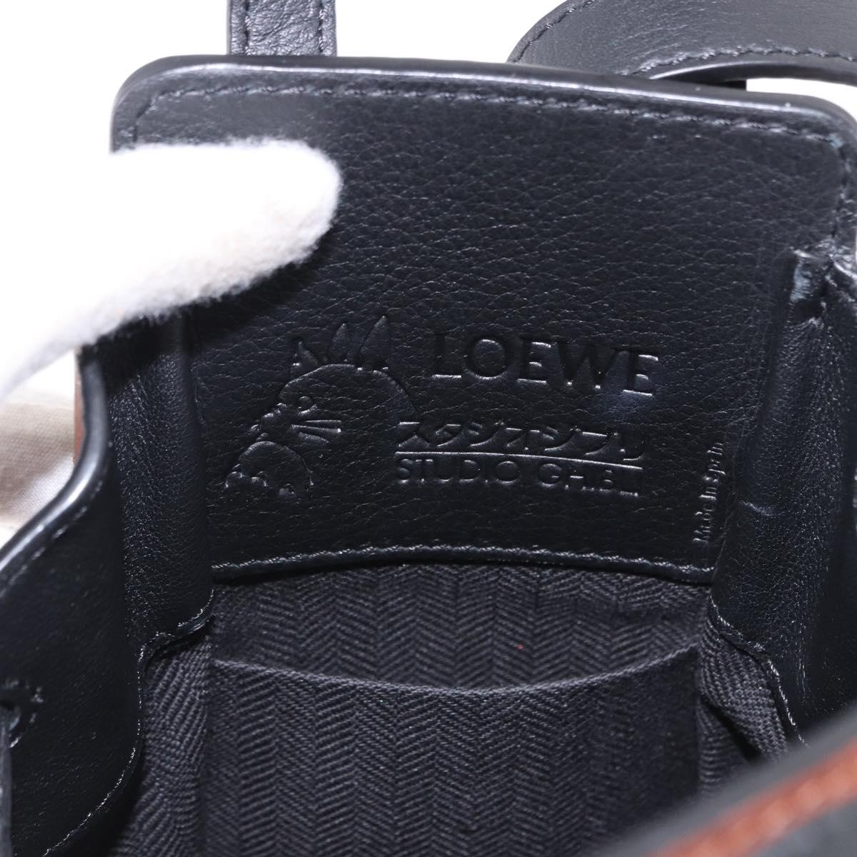 LOEWE Studio Ghibli Hammock Drawstring Mini Bag Canvas 2way Brown Auth am12202SM