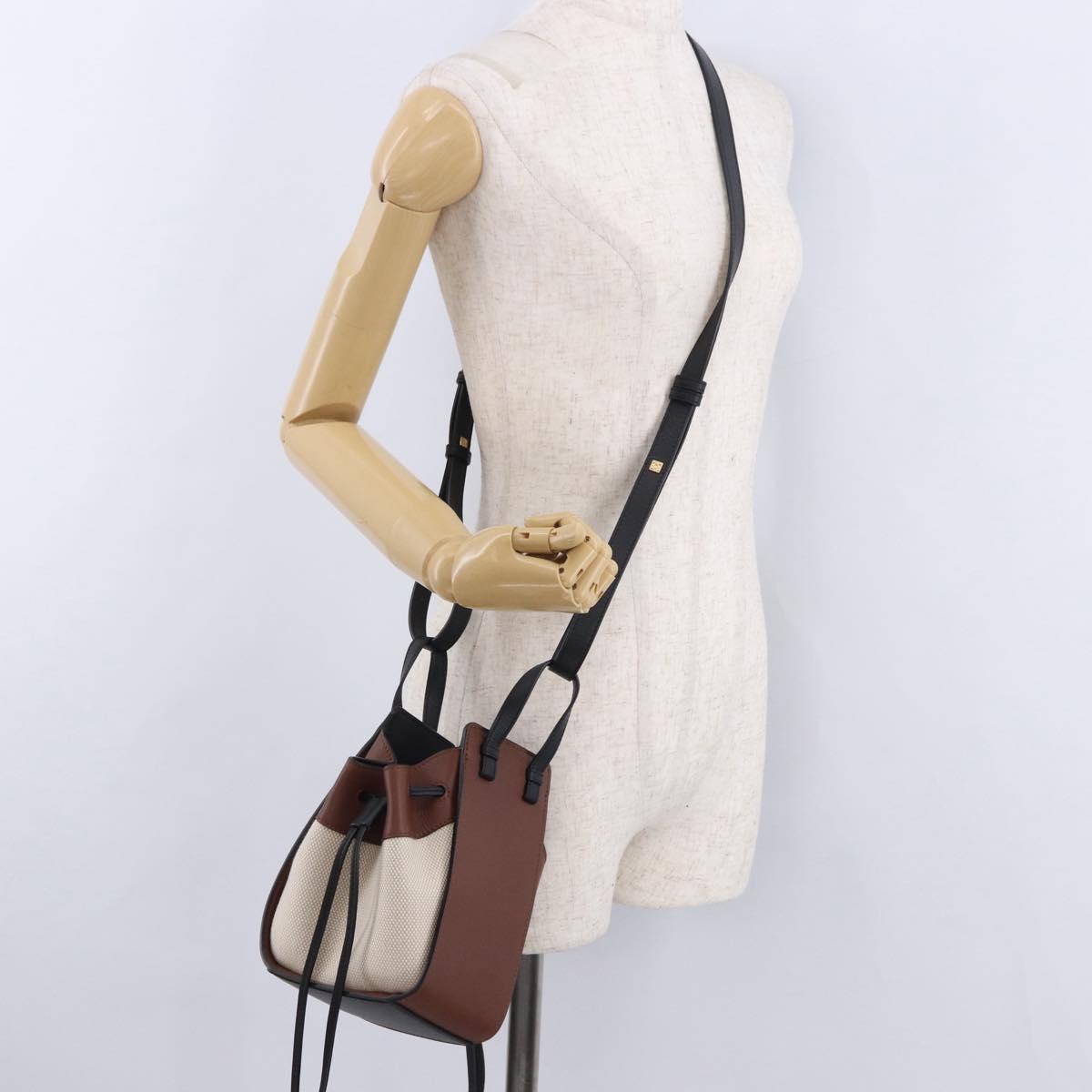 LOEWE Studio Ghibli Hammock Drawstring Mini Bag Canvas 2way Brown Auth am12202SM