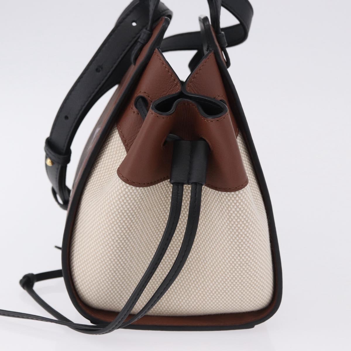 LOEWE Studio Ghibli Hammock Drawstring Mini Bag Canvas 2way Brown Auth am12202SM