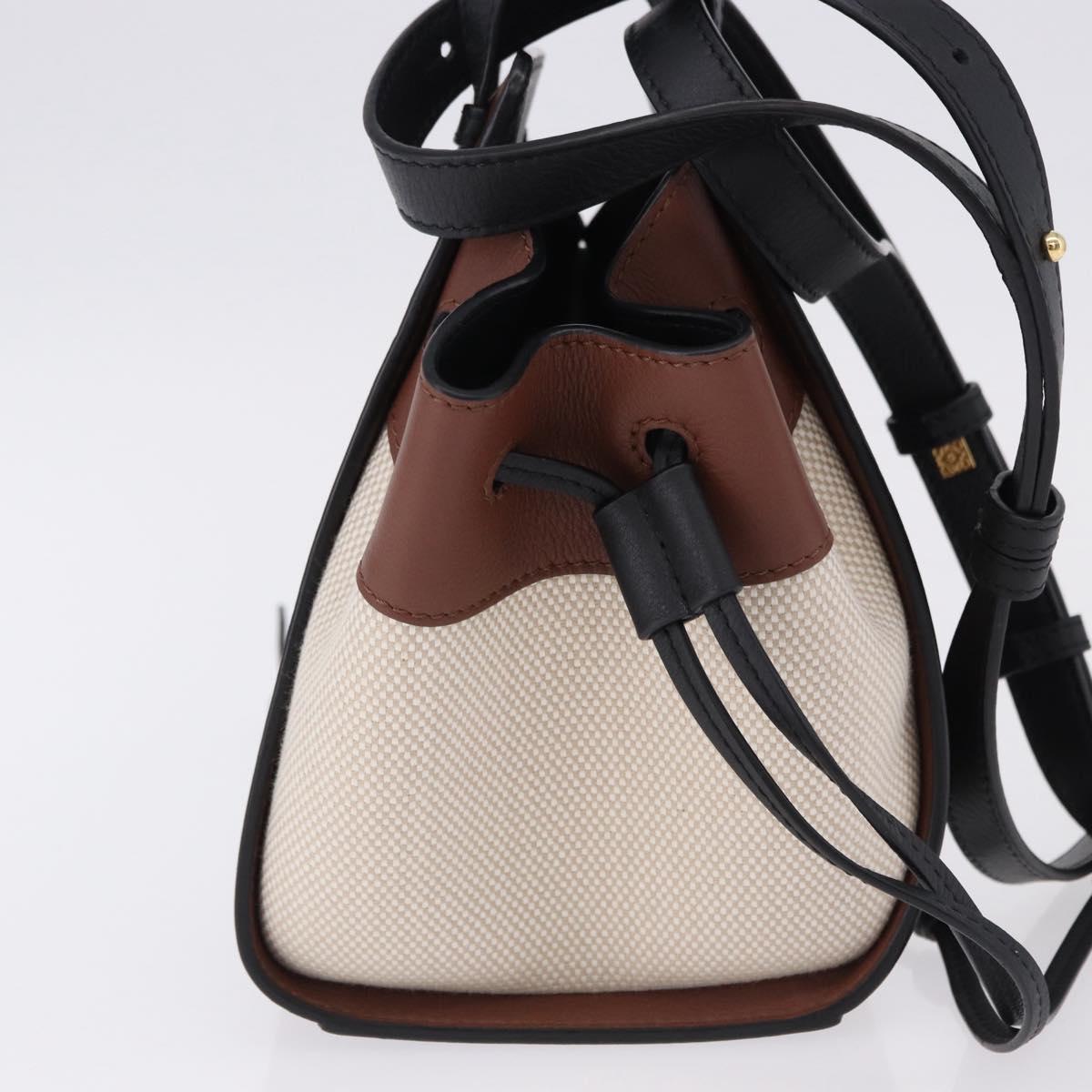 LOEWE Studio Ghibli Hammock Drawstring Mini Bag Canvas 2way Brown Auth am12202SM