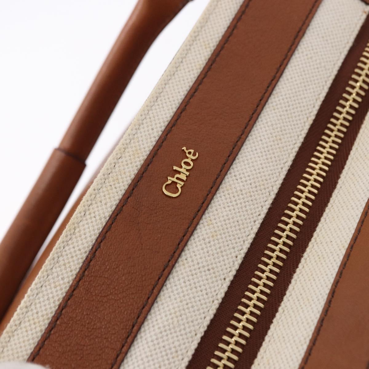 Chloe Margaret Hand Bag Leather 2way Brown Gold Auth am12208A
