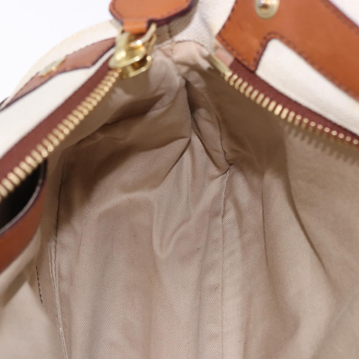 Chloe Margaret Hand Bag Leather 2way Brown Gold Auth am12208A