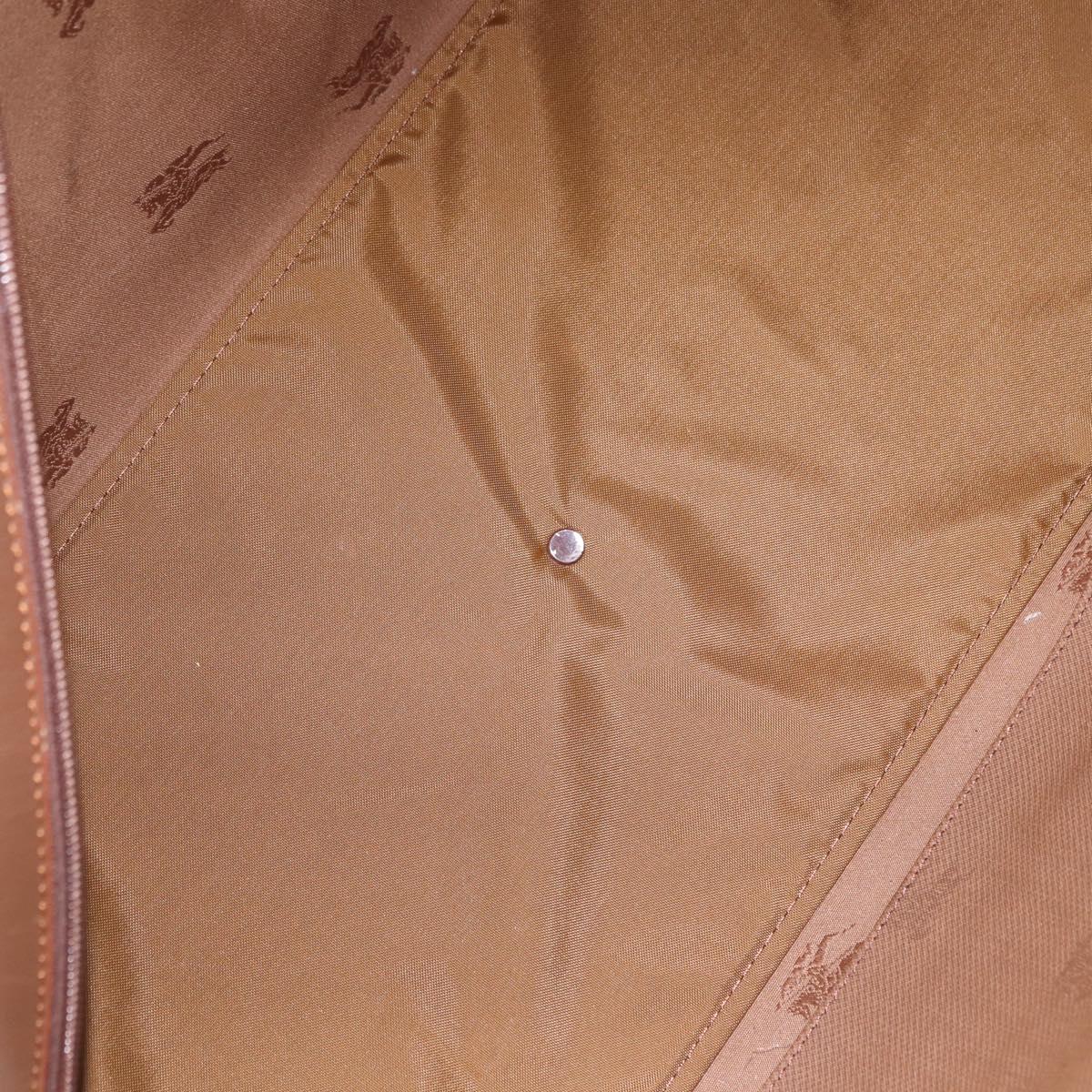 BURBERRY Nova Check Boston Bag Canvas Beige Gold Auth am12209V