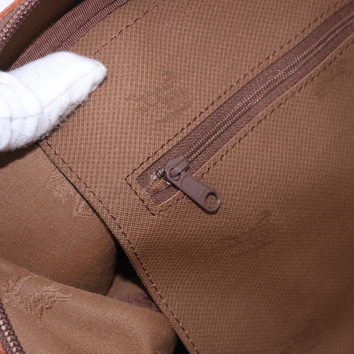 BURBERRY Nova Check Boston Bag Canvas Beige Gold Auth am12209V