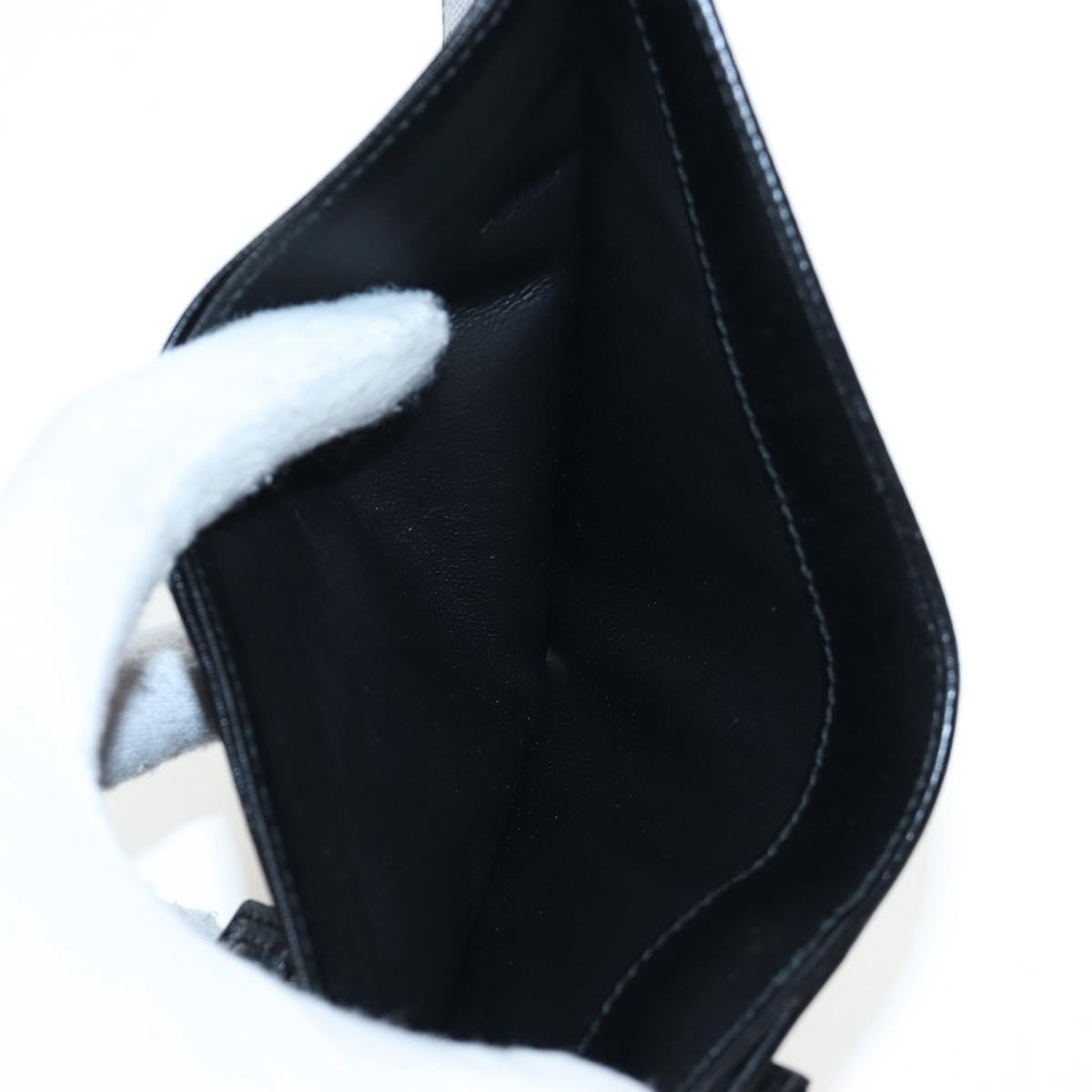GUCCI G Trifold Wallet Leather Black Auth am12210V