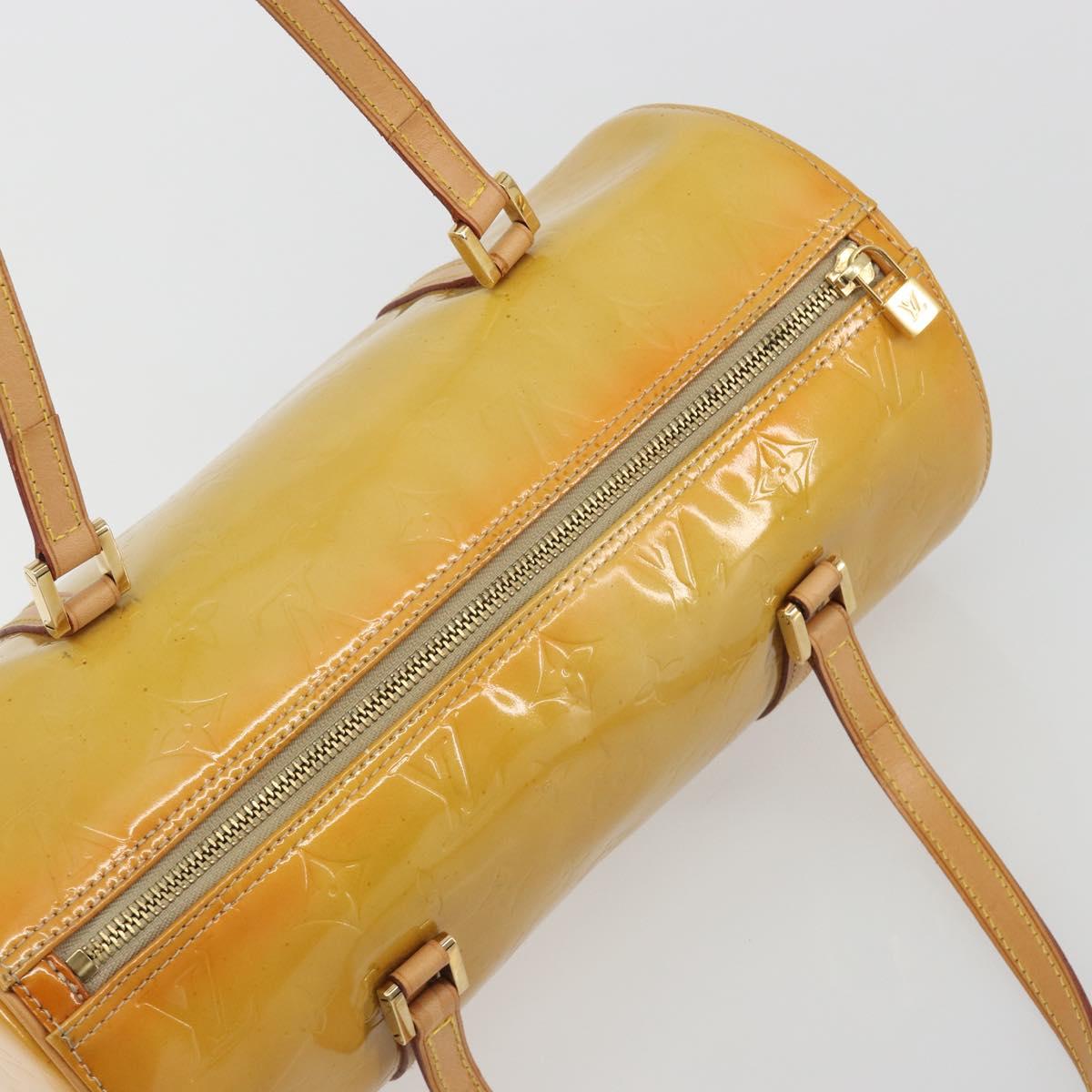 LOUIS VUITTON Monogram Vernis Bedford Hand Bag Beige M91006 LV Auth am12215V