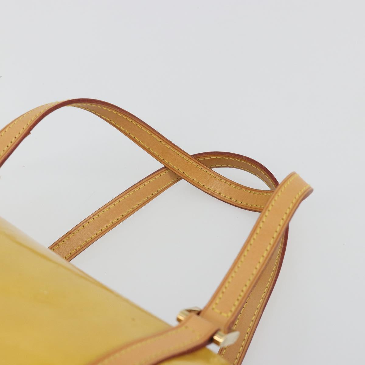 LOUIS VUITTON Monogram Vernis Bedford Hand Bag Beige M91006 LV Auth am12215V