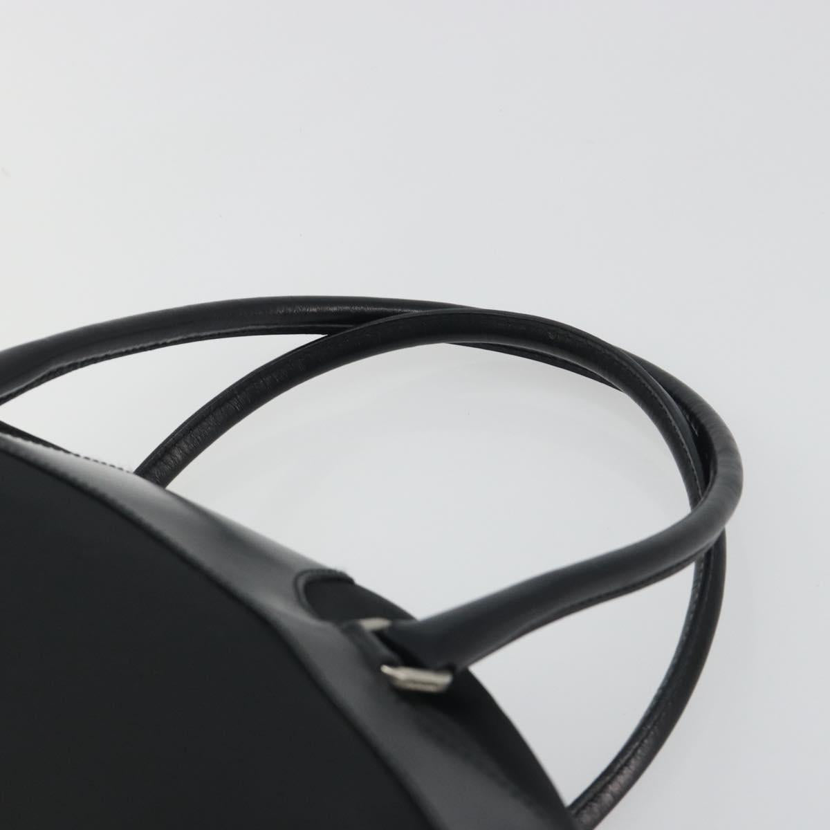 PRADA Hand Bag Nylon Leather Black Silver Auth am12218V