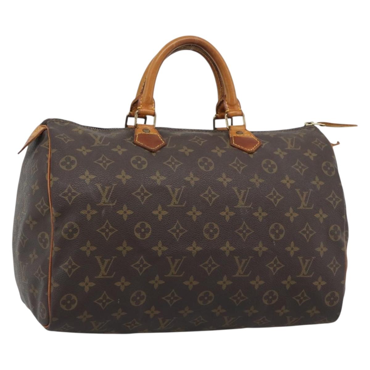 LOUIS VUITTON Monogram Speedy 35 Hand Bag M41524 LV Auth am12222A