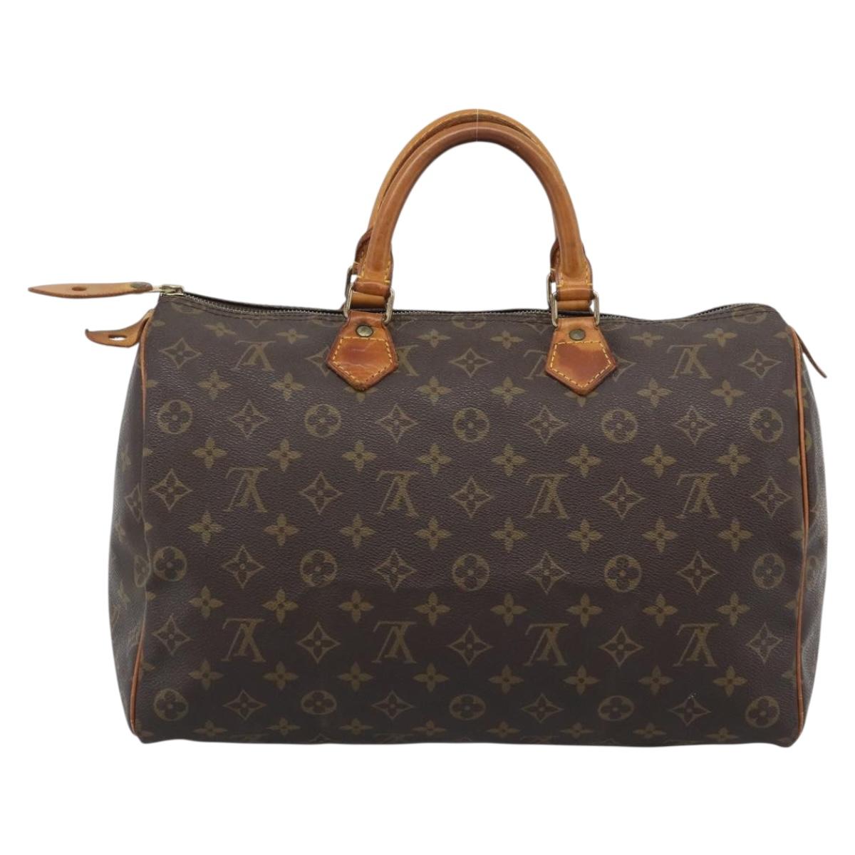 LOUIS VUITTON Monogram Speedy 35 Hand Bag M41524 LV Auth am12222A