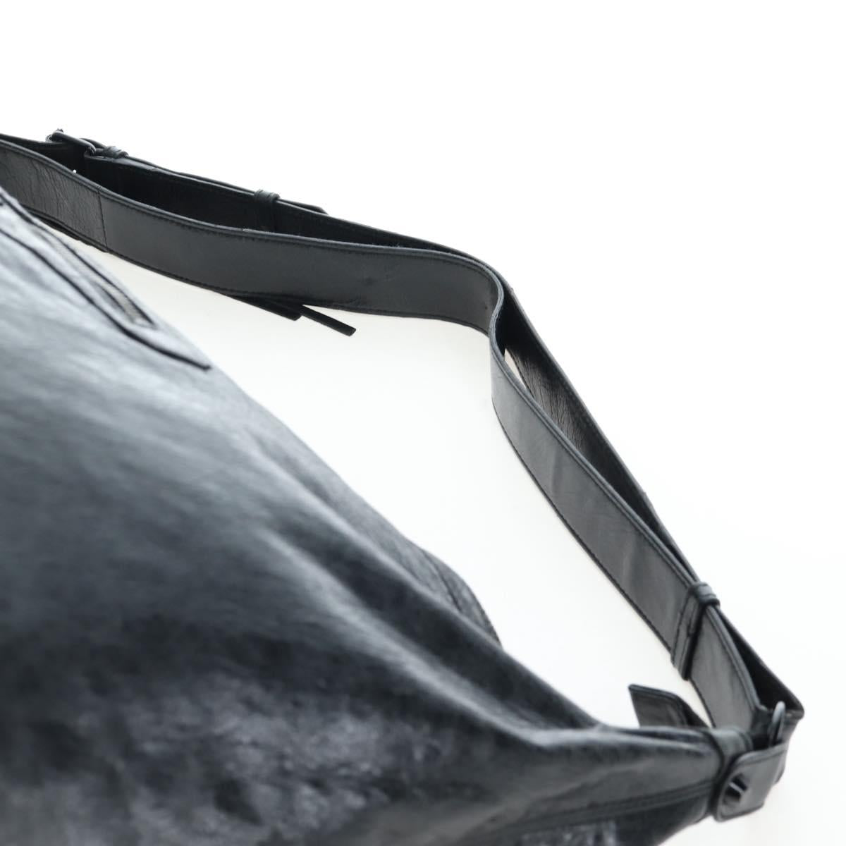 BALENCIAGA Cruise Shoulder Bag Leather Black 170939 Auth am12232V