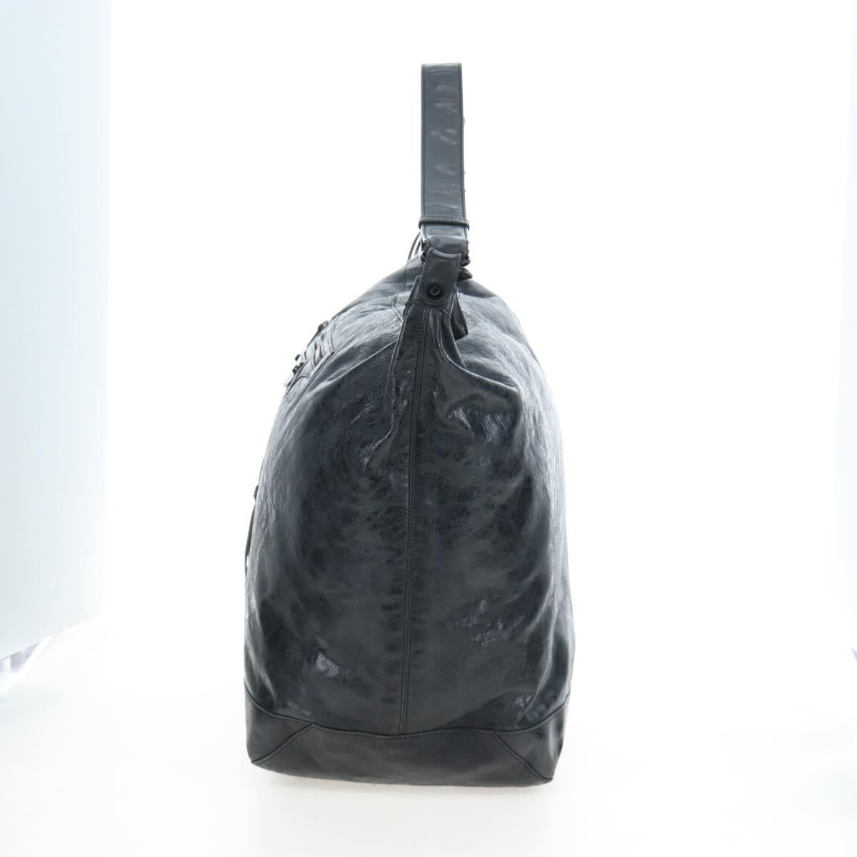 BALENCIAGA Cruise Shoulder Bag Leather Black 170939 Auth am12232V