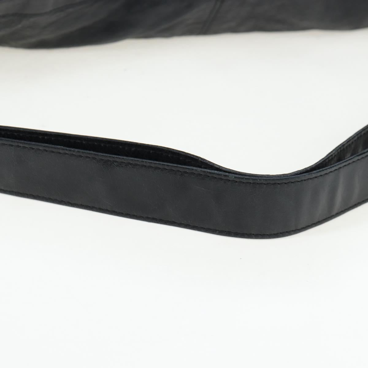 BALENCIAGA Cruise Shoulder Bag Leather Black 170939 Auth am12232V