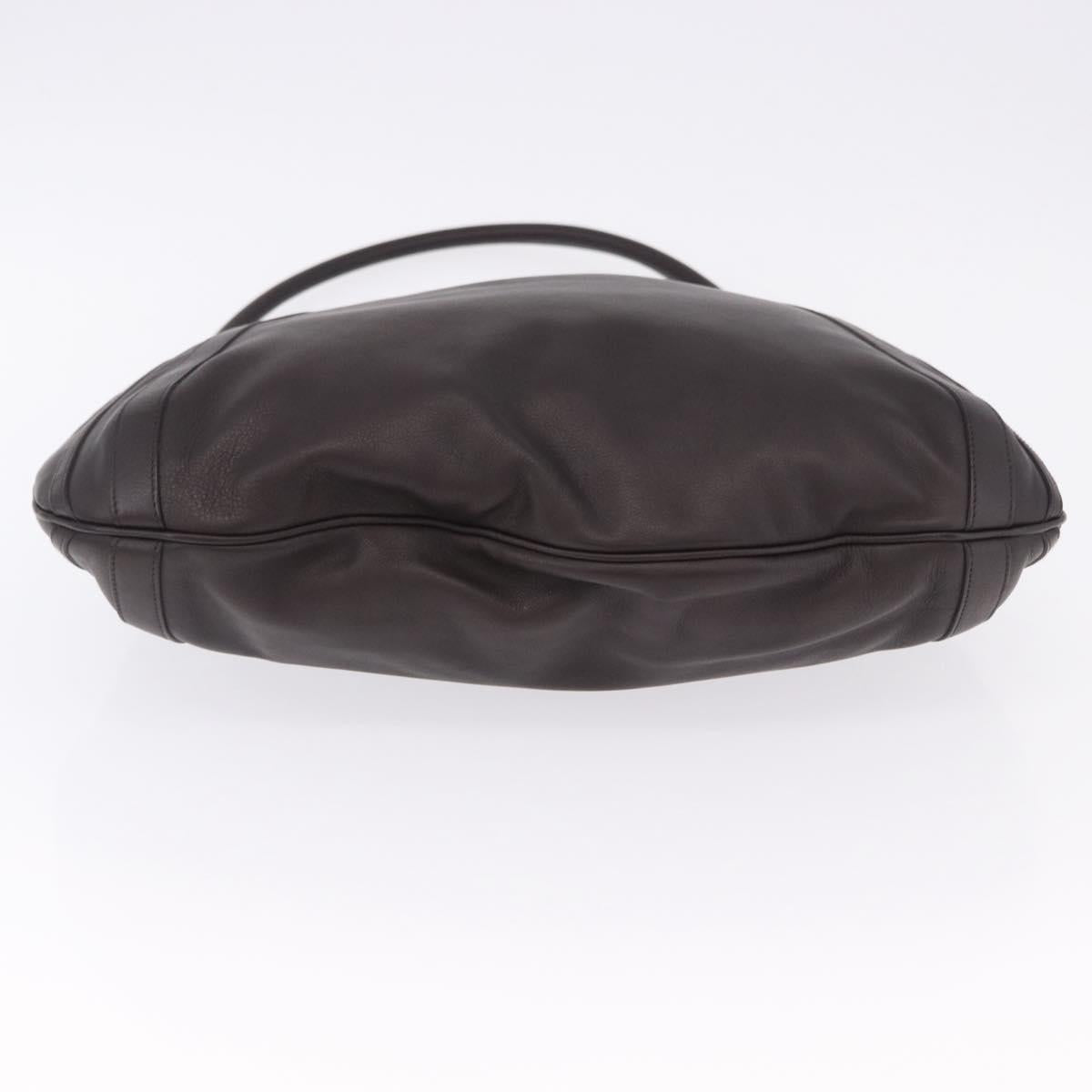 GUCCI Shoulder Bag Leather 2way Outlet Brown Silver 268641 Auth am12238V