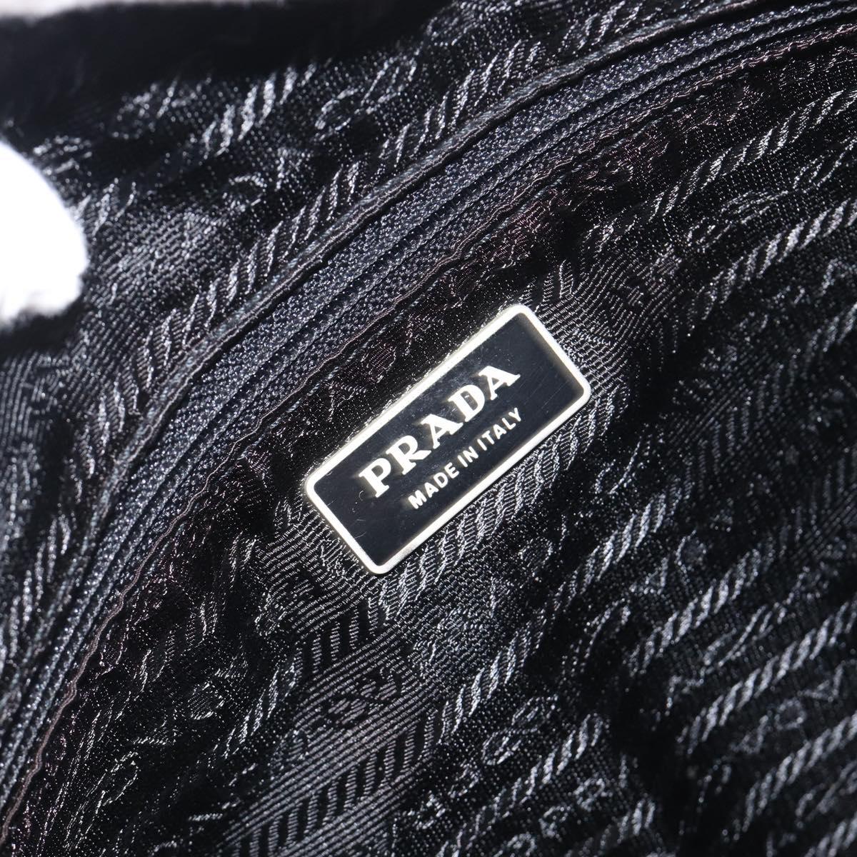 PRADA Shoulder Bag Nylon Black Silver BT0172 Auth am12240V