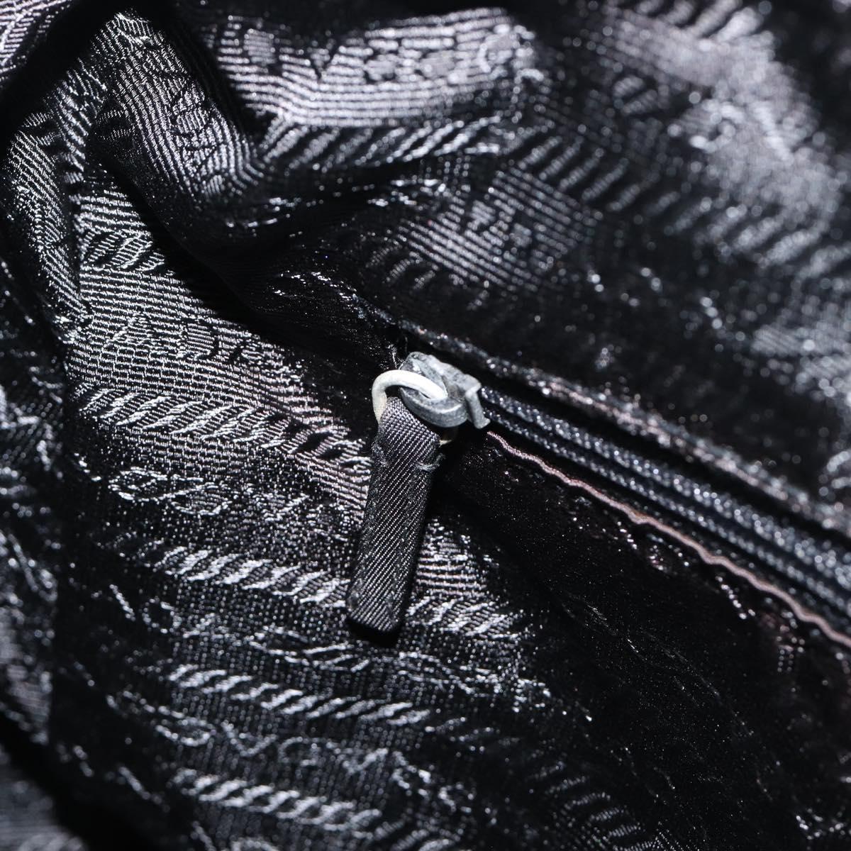 PRADA Shoulder Bag Nylon Black Silver BT0172 Auth am12240V