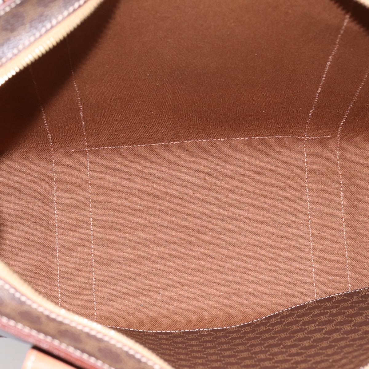 CELINE Macadam Canvas Tote Bag PVC Leather Brown Gold Auth am12243V