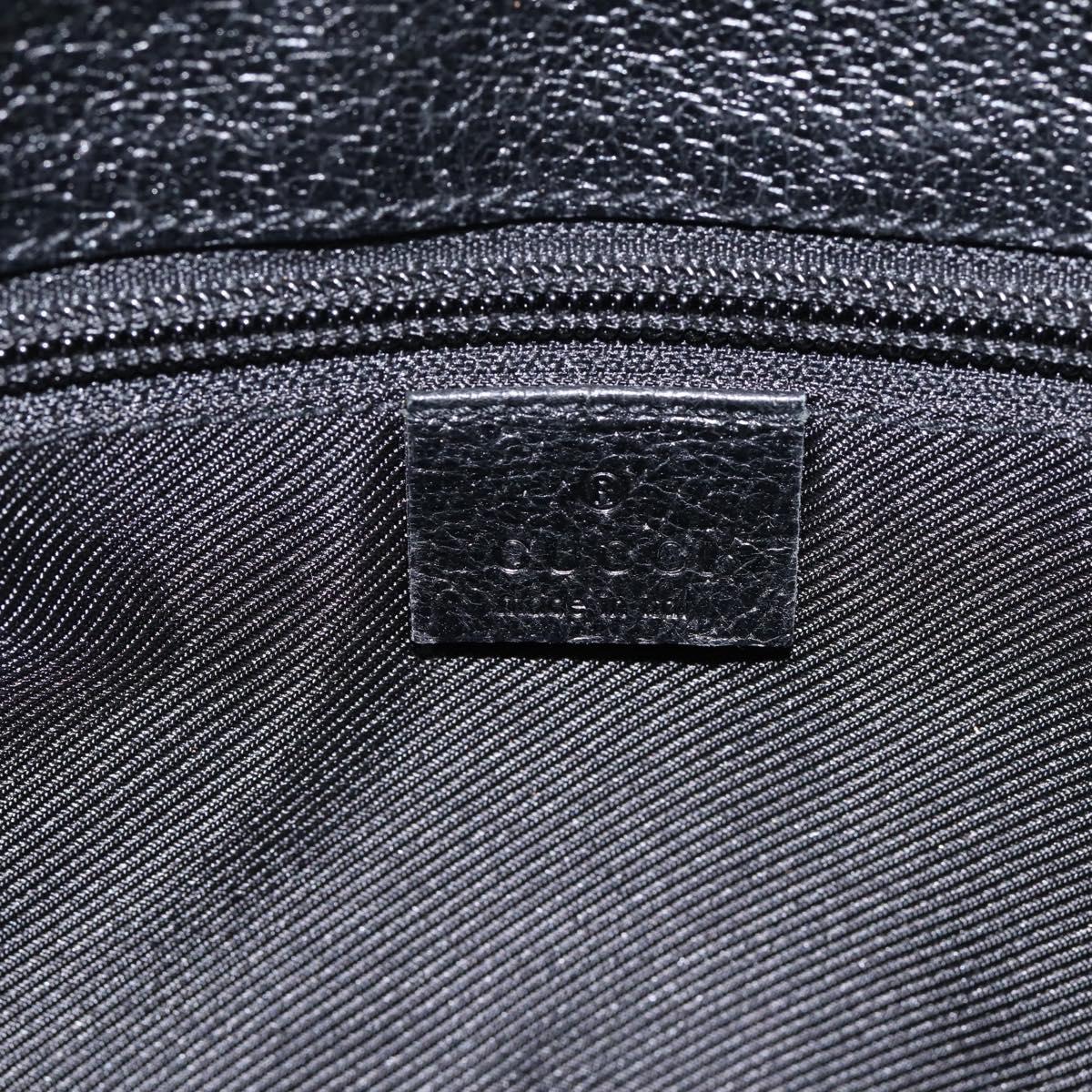 GUCCI GG Canvas Shoulder Bag Black Silver 110054 Auth am12249V