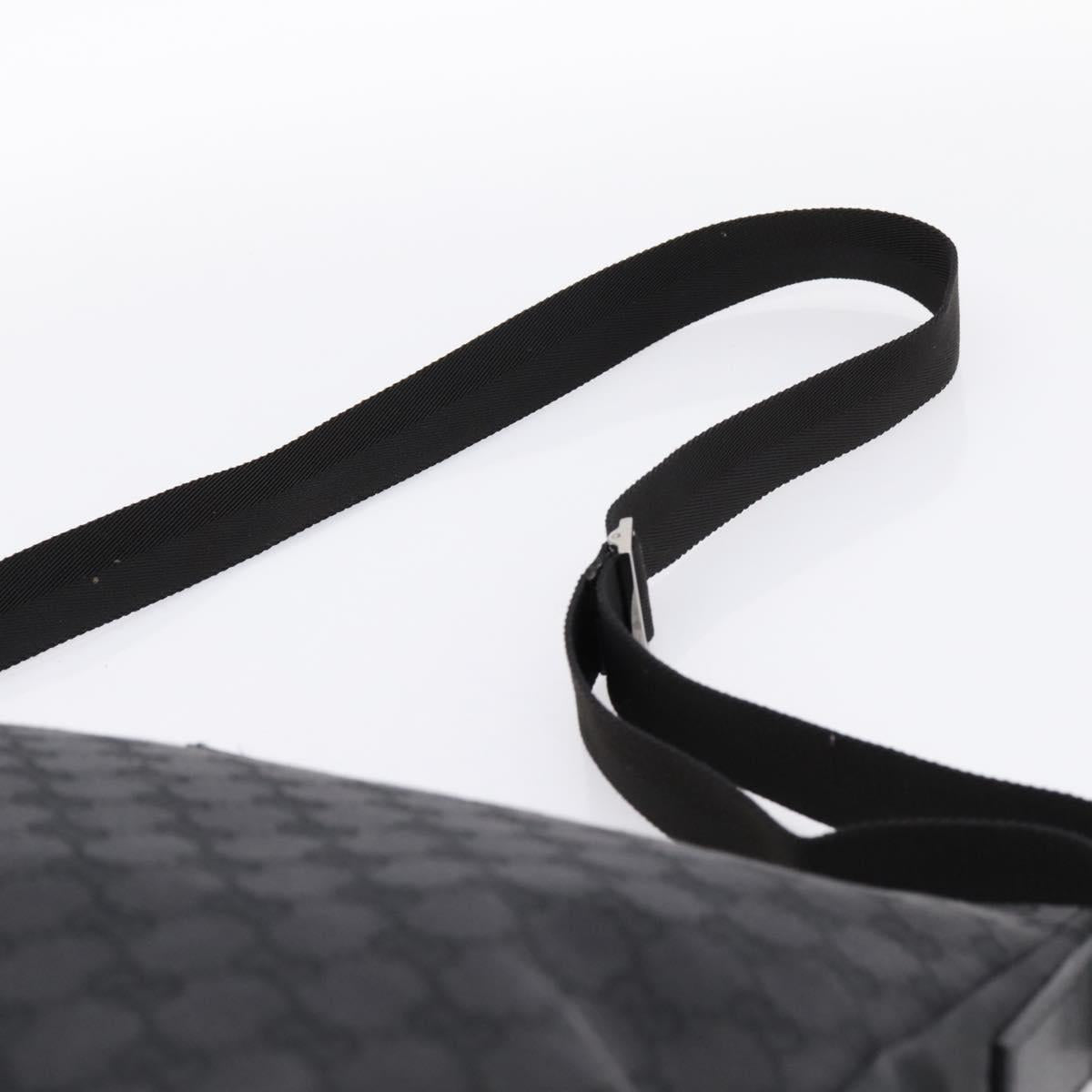 GUCCI GG Canvas Shoulder Bag Black Silver 110054 Auth am12249V
