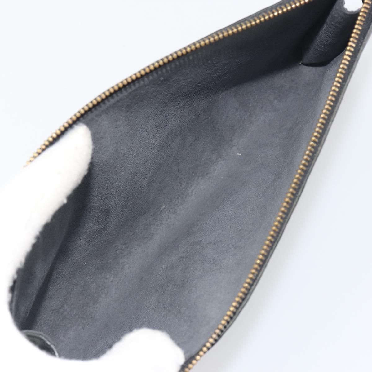 LOUIS VUITTON Epi Pochette Accessoires Pouch Black M52982 LV Auth am12254V