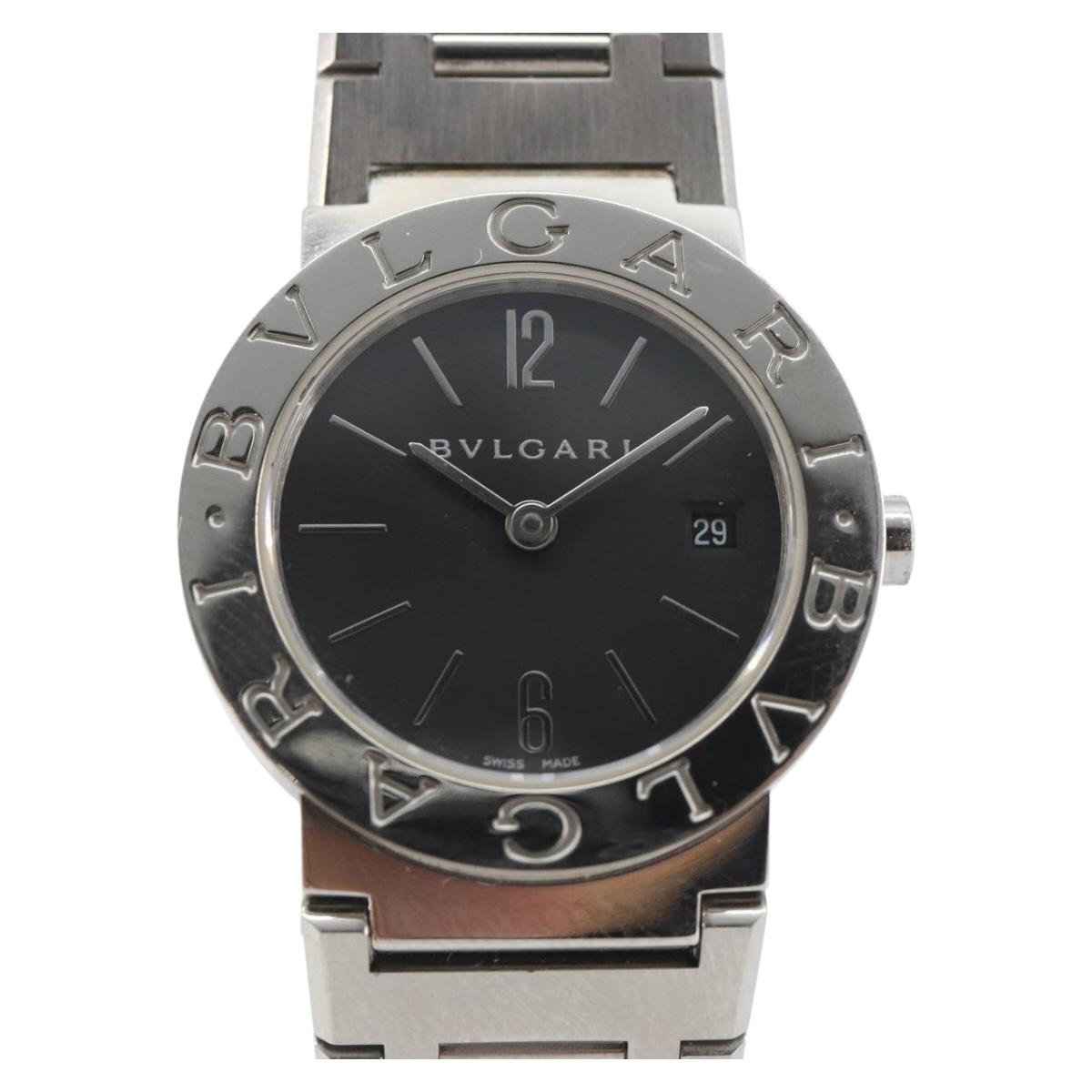 BVLGARI Watches Stainless Steel Silver Black Auth am12261SAM