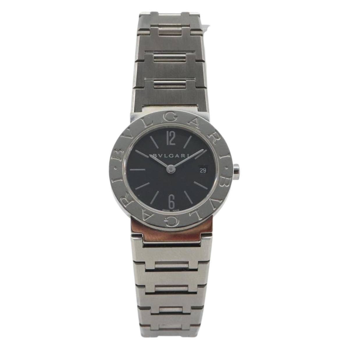 BVLGARI Watches Stainless Steel Silver Black Auth am12261SAM