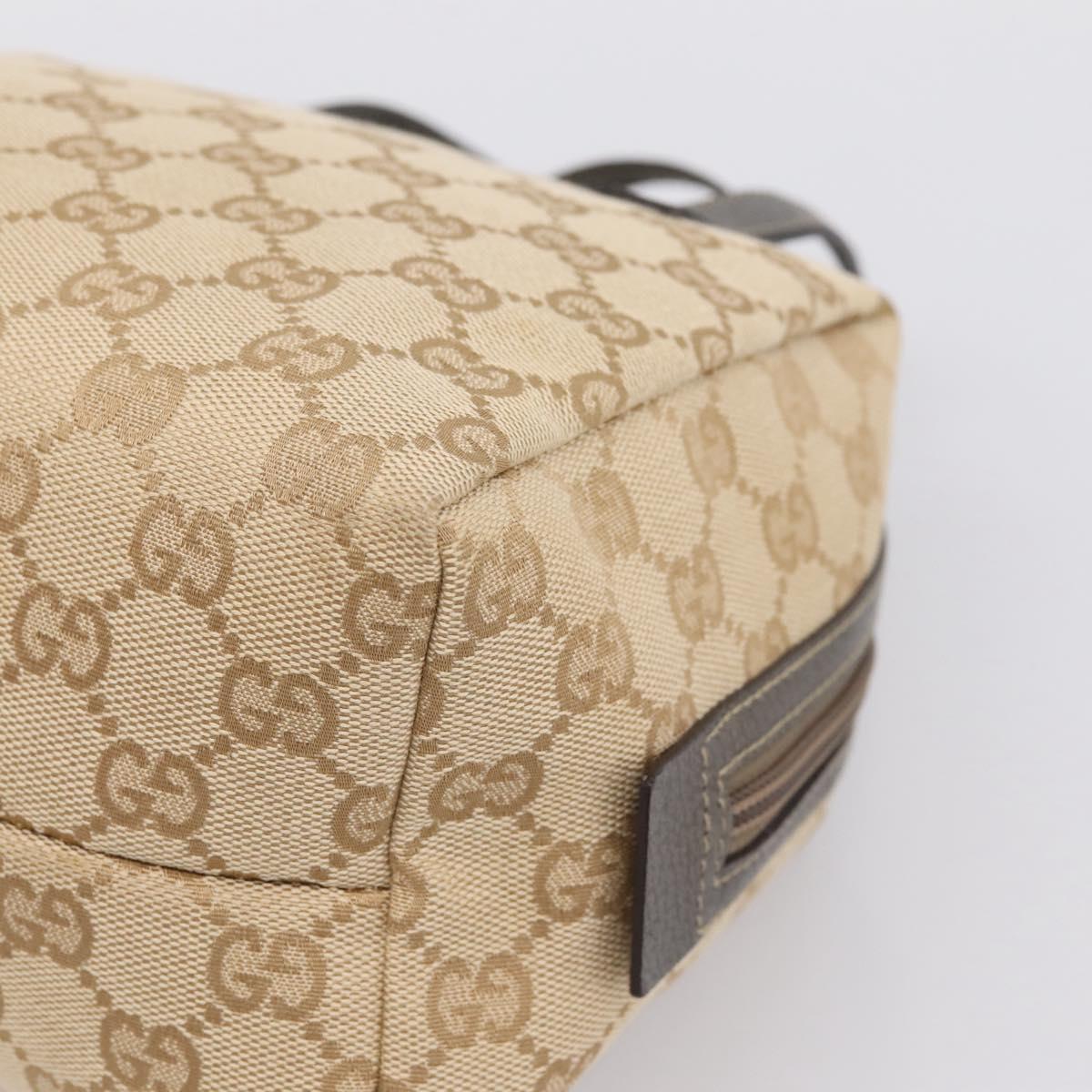 GUCCI GG Canvas Hand Bag Beige 124542 Auth am12265V
